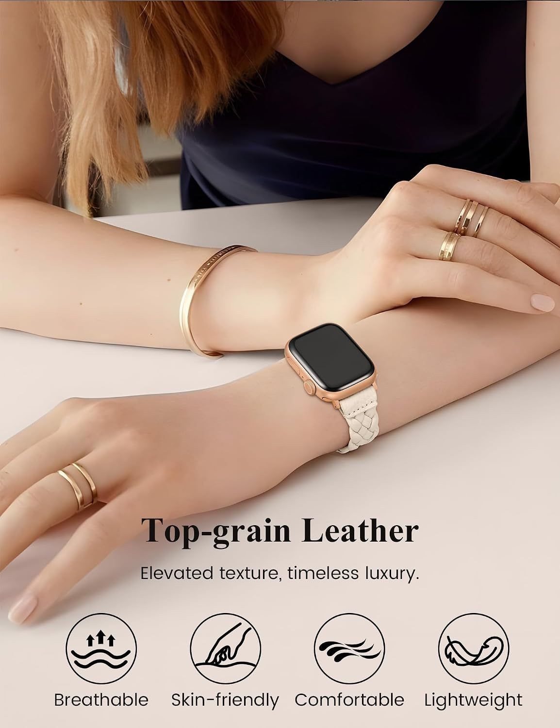 Only Case For Apple Watch Series 1-11 38/40/41/42/44/45/46/49mm Leather Woven