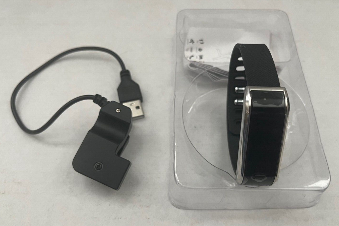 New! Black silver Unisex Android iOS SMART BRACELET For Steps Calories Sleep +