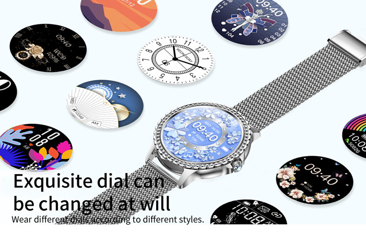 Women’s Fashion Smart Watch with Health Monitoring AI Voice Assistant Waterproof