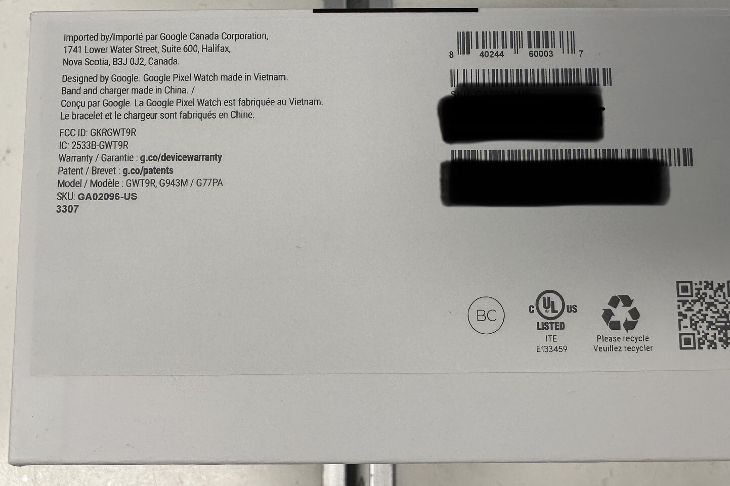 Google Pixel Watch 41mm Matte Black Stainless Steel Case. BRAND NEW SEALED. LTE.