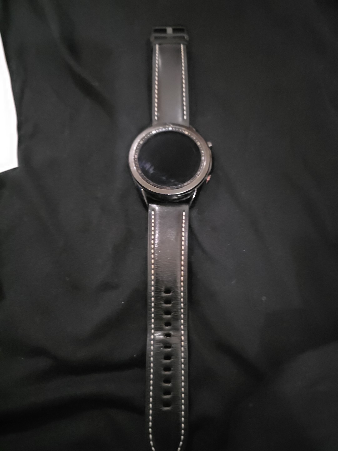 Samsung Galaxy Watch3 SM-R840 45mm Stainless Steel Case with Leather Strap -…