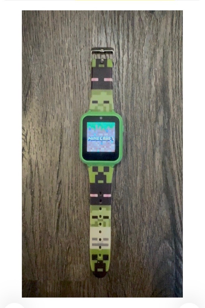 Minecraft Touchscreen Kids Smart Watch MIN4130AZ 40mm Green Silicone Camo