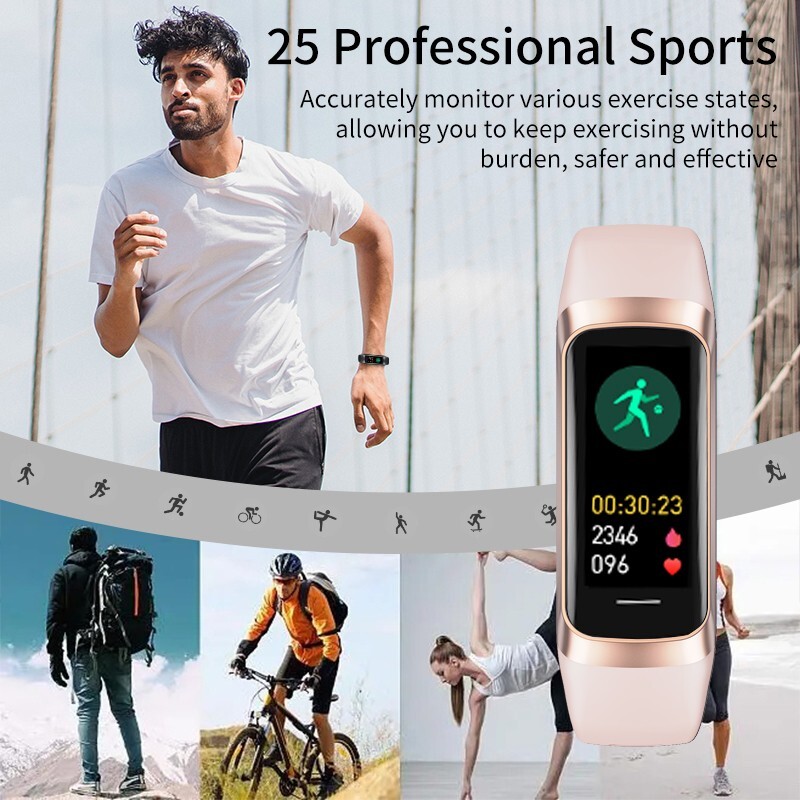 2025 NEW Smart Watch Women Ladies Fitness Tracker Heart Rate Sleep Waterproof