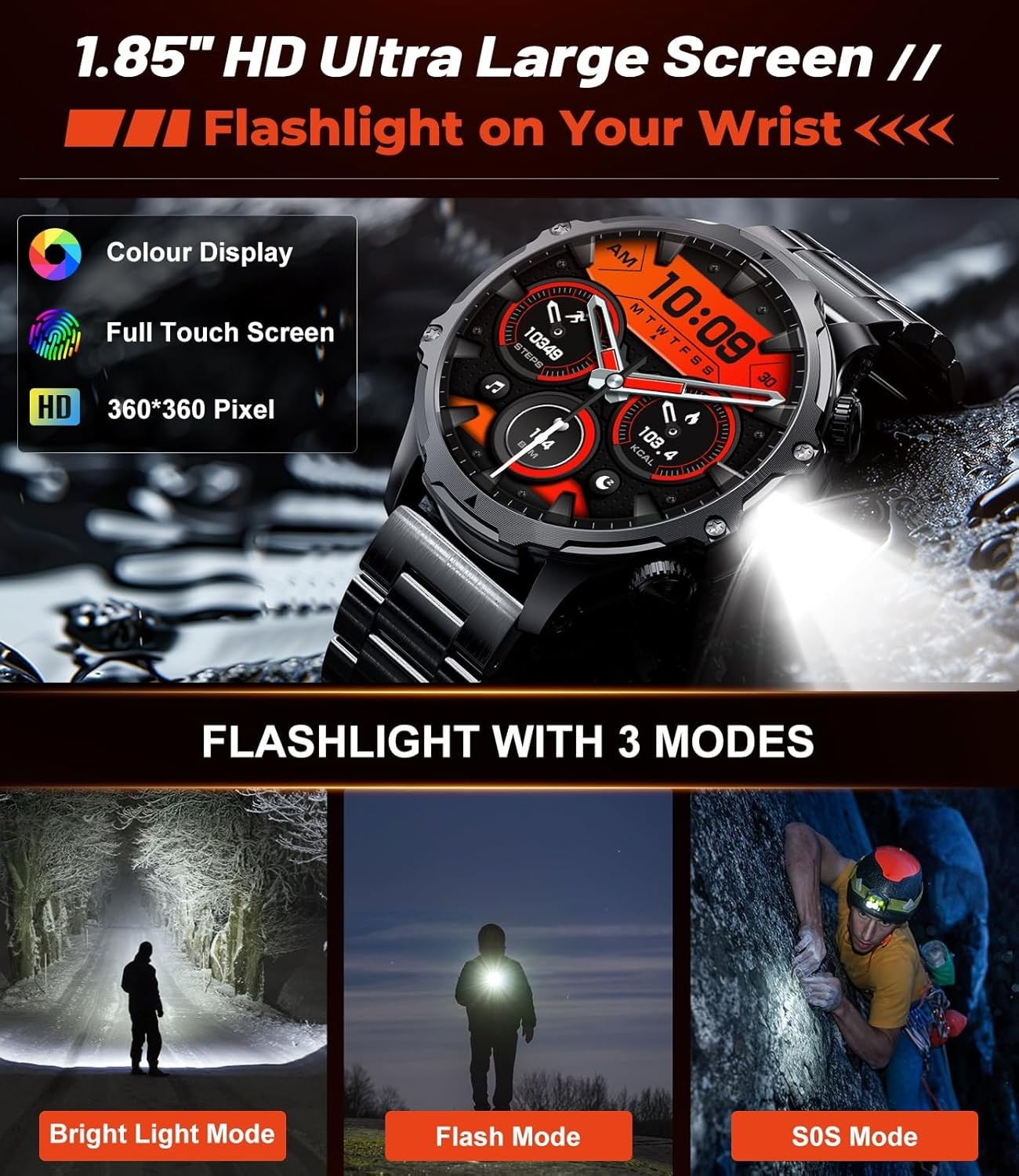 2025 Smart Watch For Men/Women, Waterproof Smartwatch Bluetooth Samsung