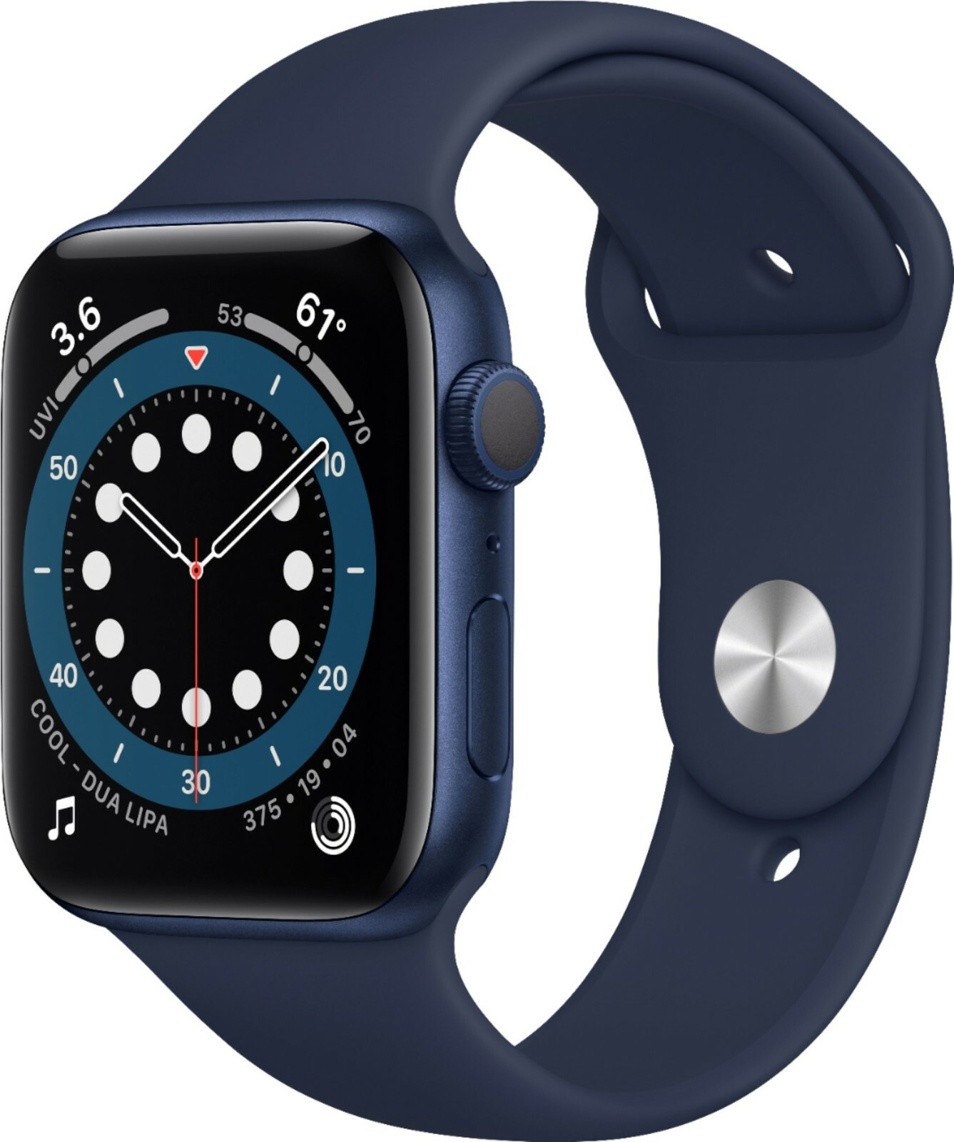 Apple Watch Series 6 44mm GPS Wi-Fi Blue Aluminum Case with Deep Navy Sport Band