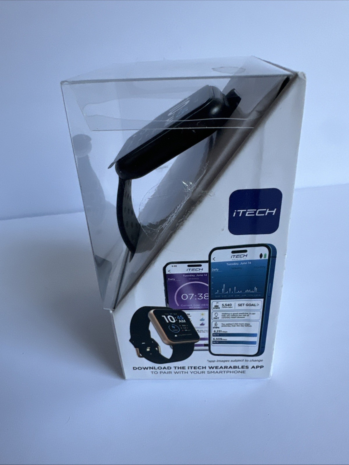 iTech Fusion 3 Smartwatch with Multi-Sport Silicone Band Gray And Black
