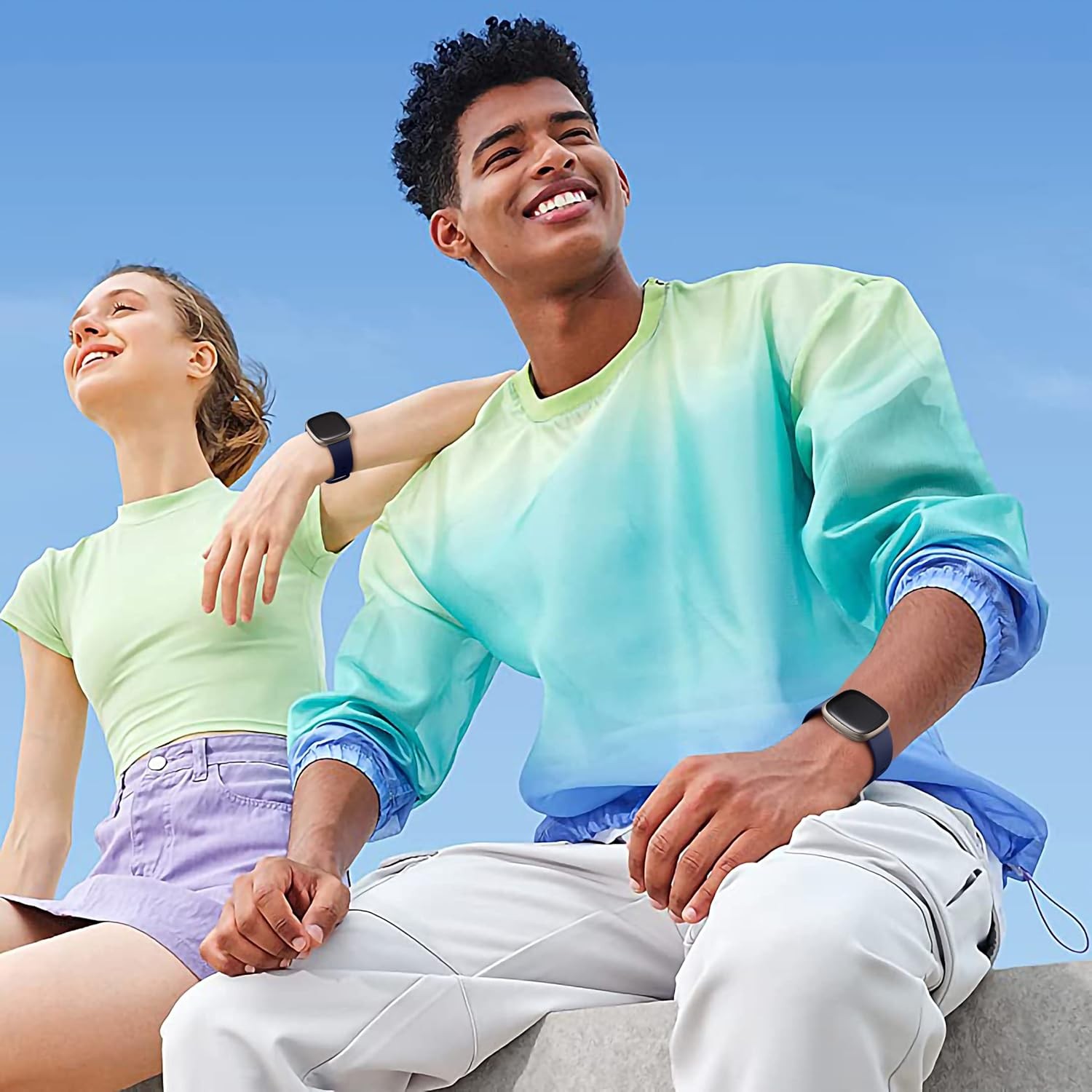 Soft Strap Compatible with Fitbit Versa 4 and Sense 2 for Men and Women
