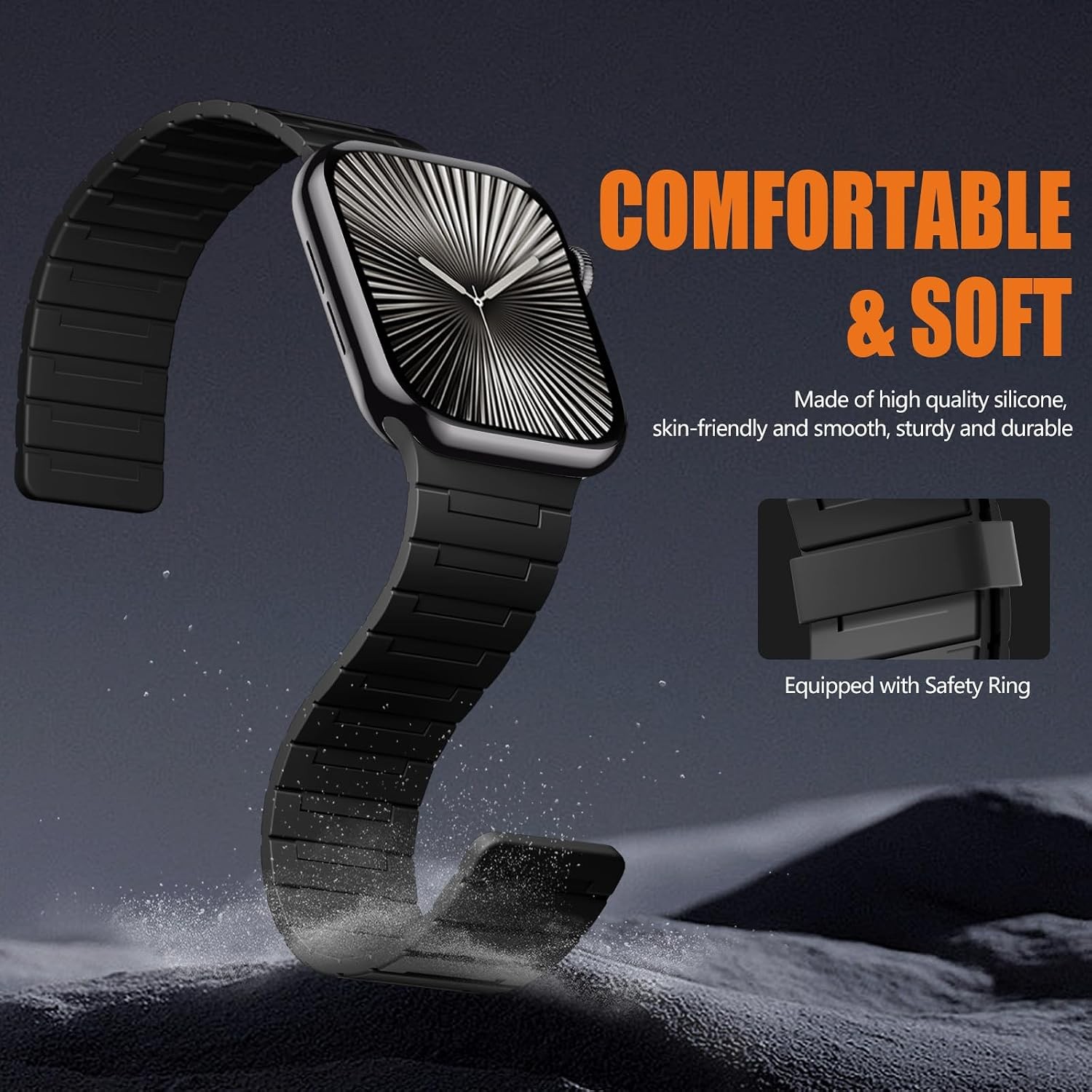 Case For Apple Watch 38mm 40mm 41mm 42mm 44mm 45mm 46mm 49mm Silicone Sport Stra