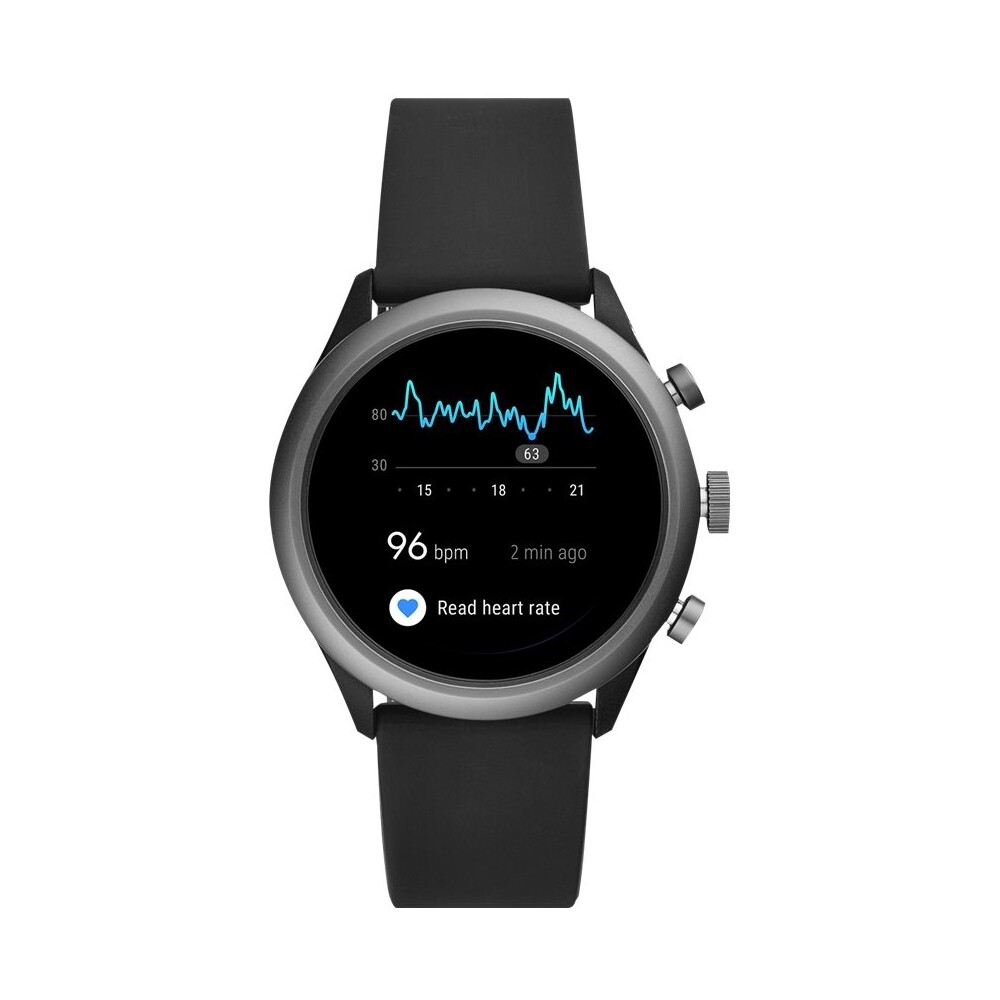 $275 MSRP~ Fossil Men’s FTW4019 Black Aluminum Sport Smartwatch- Factory Sealed