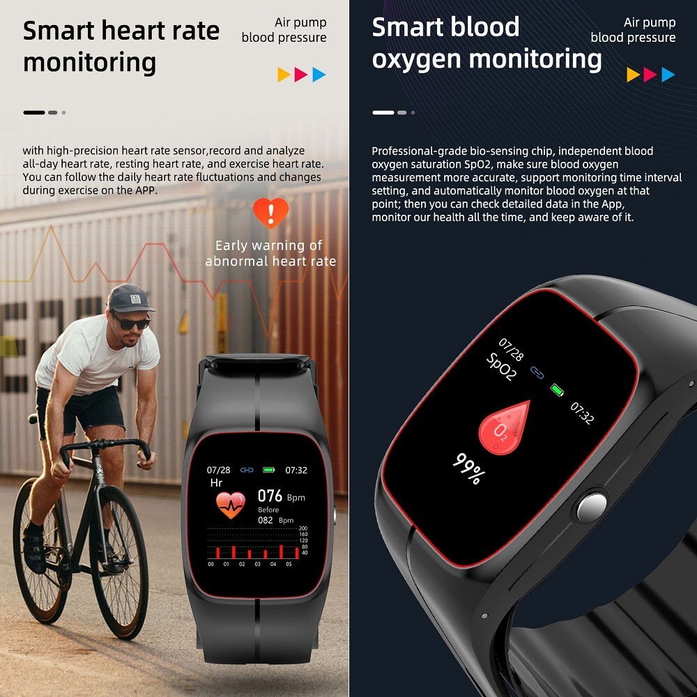 P20 Medical Smart Watch Air Pump Blood Pressure Monitor Heart Rate Detector 2025