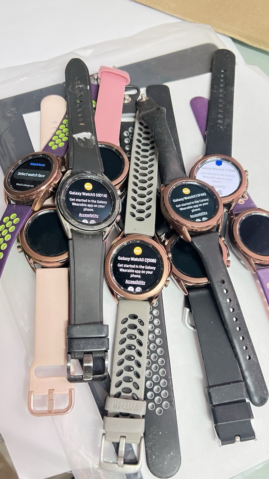 lot 10 Samsung Galaxy Watch3 SM-R850 41mm Stainless Steel Case