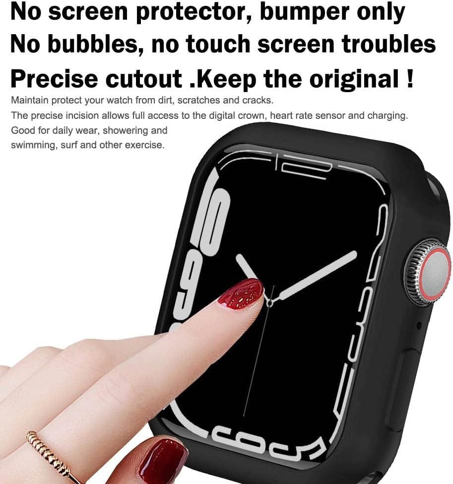 Soft Flexible TPU Bumper Case for Apple Watch Series 11/10 46mm [NO Front Screen