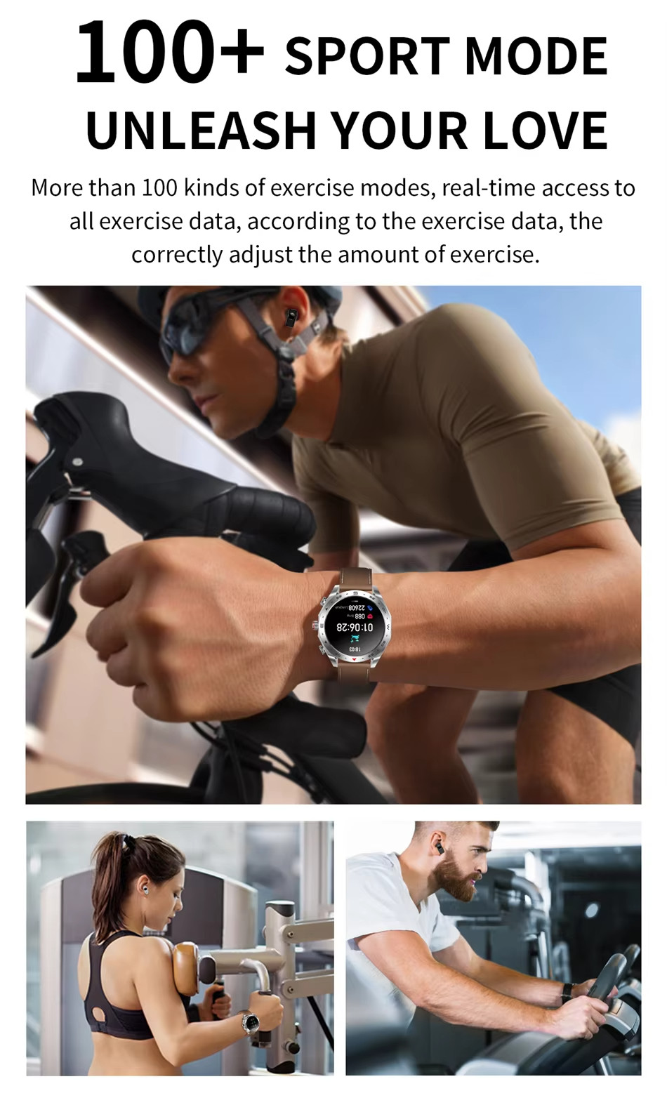 Smartwatch With Bluetooth Earbuds.