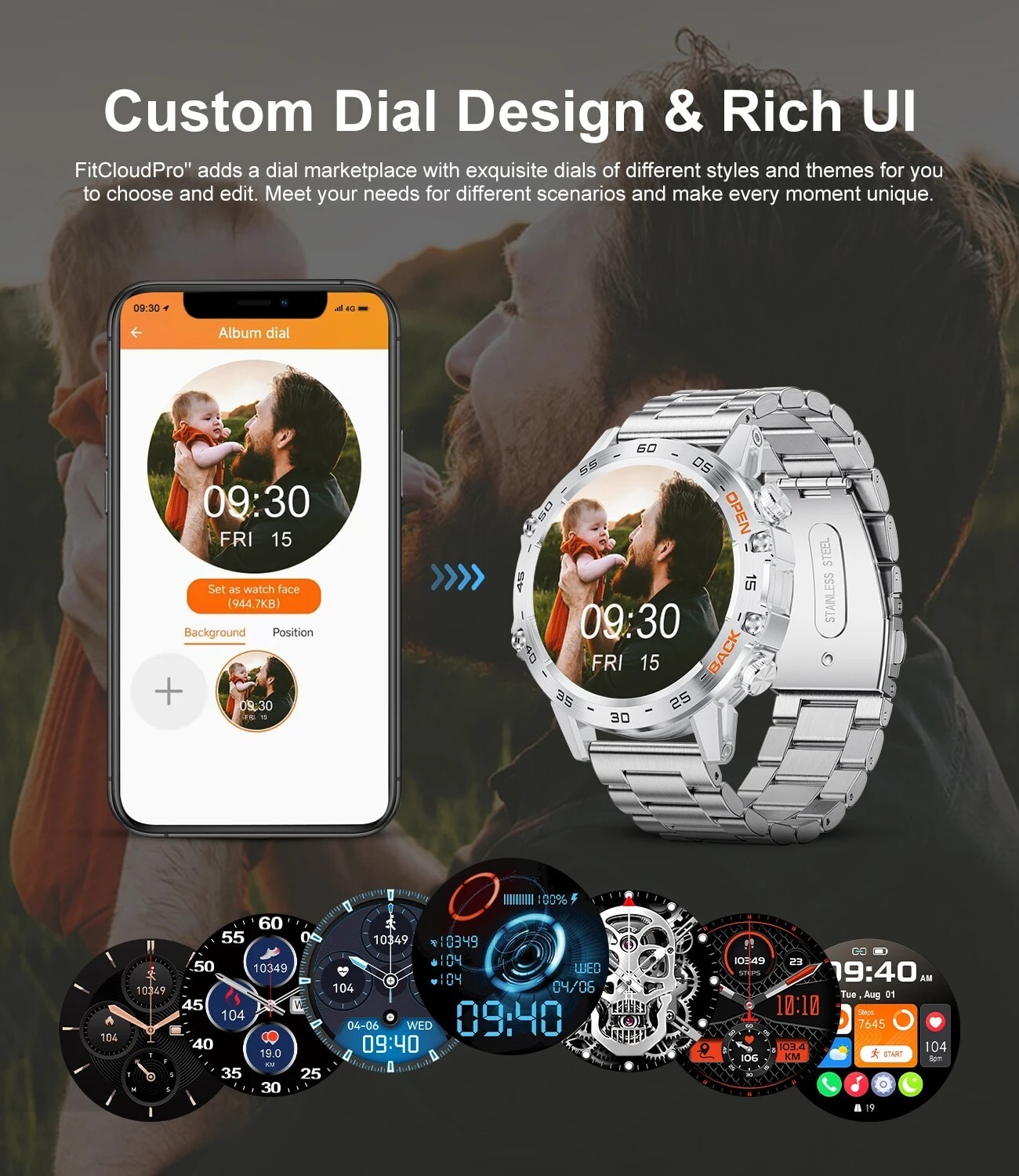LIGE New Bluetooth Call Smart Watch Men Outdoor Sport Fitness Party Touch 2024