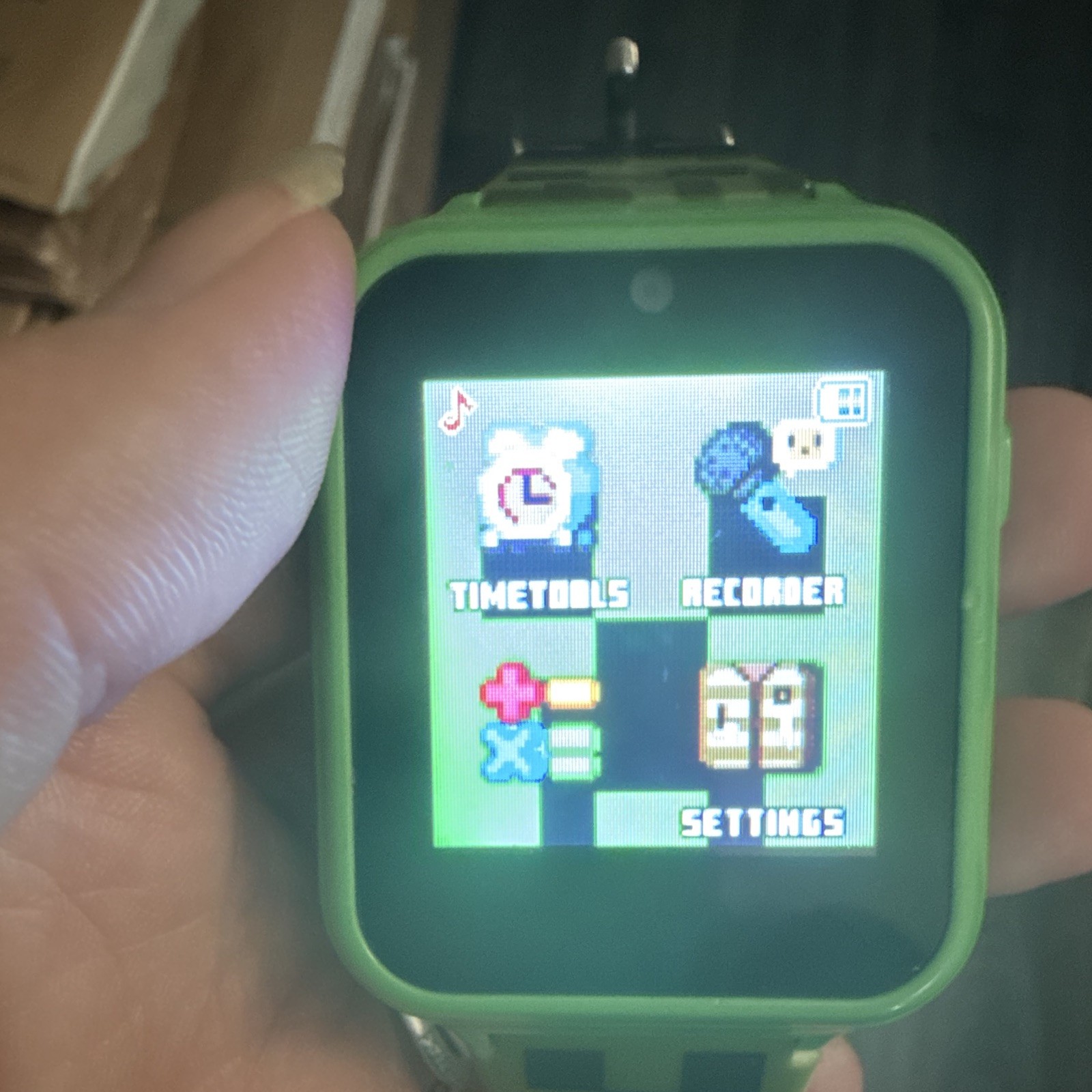 Minecraft Touchscreen Kids Smart Watch MIN4130AZ 40mm Green Silicone Camo