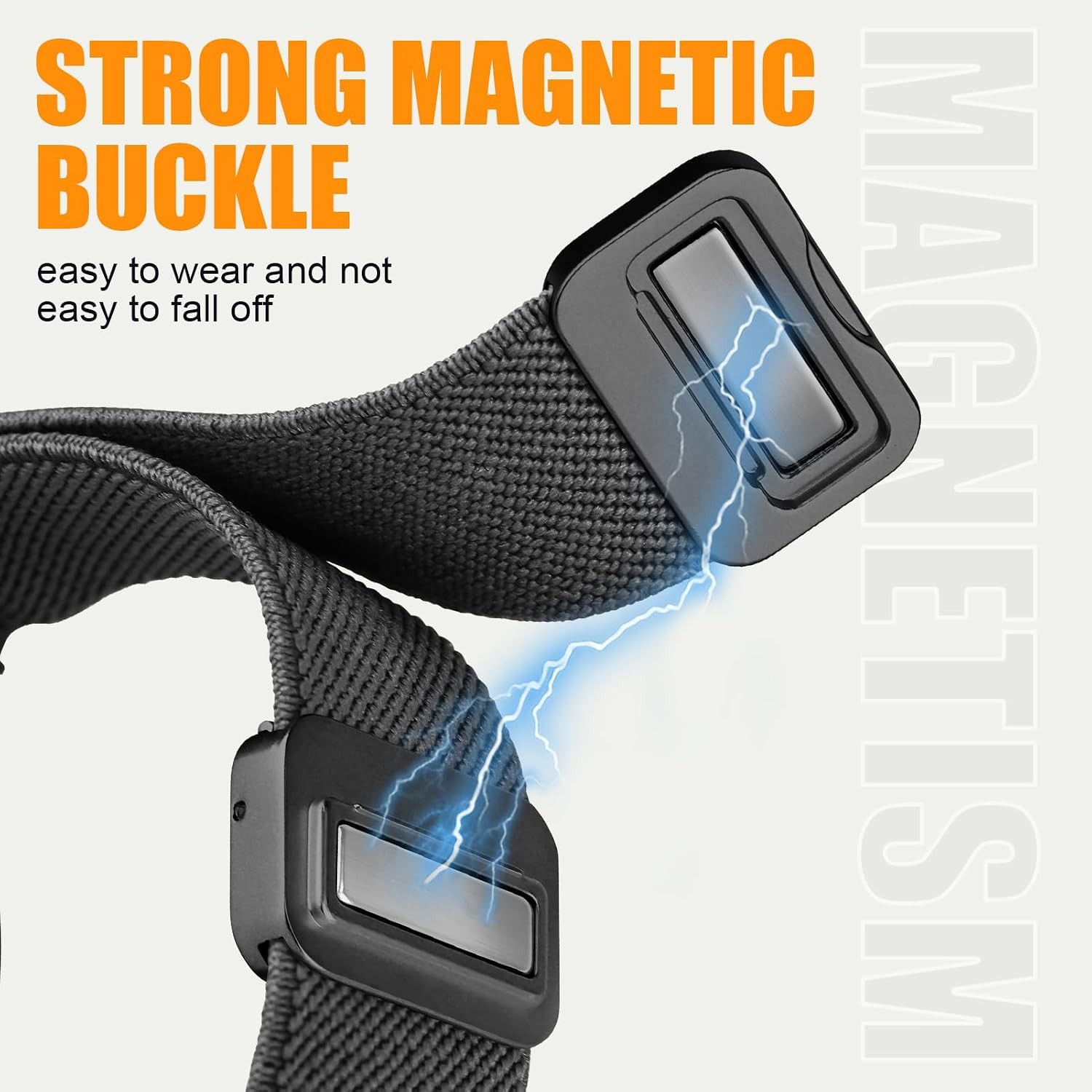 Fabric Strap Compatible with Samsung Galaxy Watch 6 40mm 44mm Magnetic Elastic