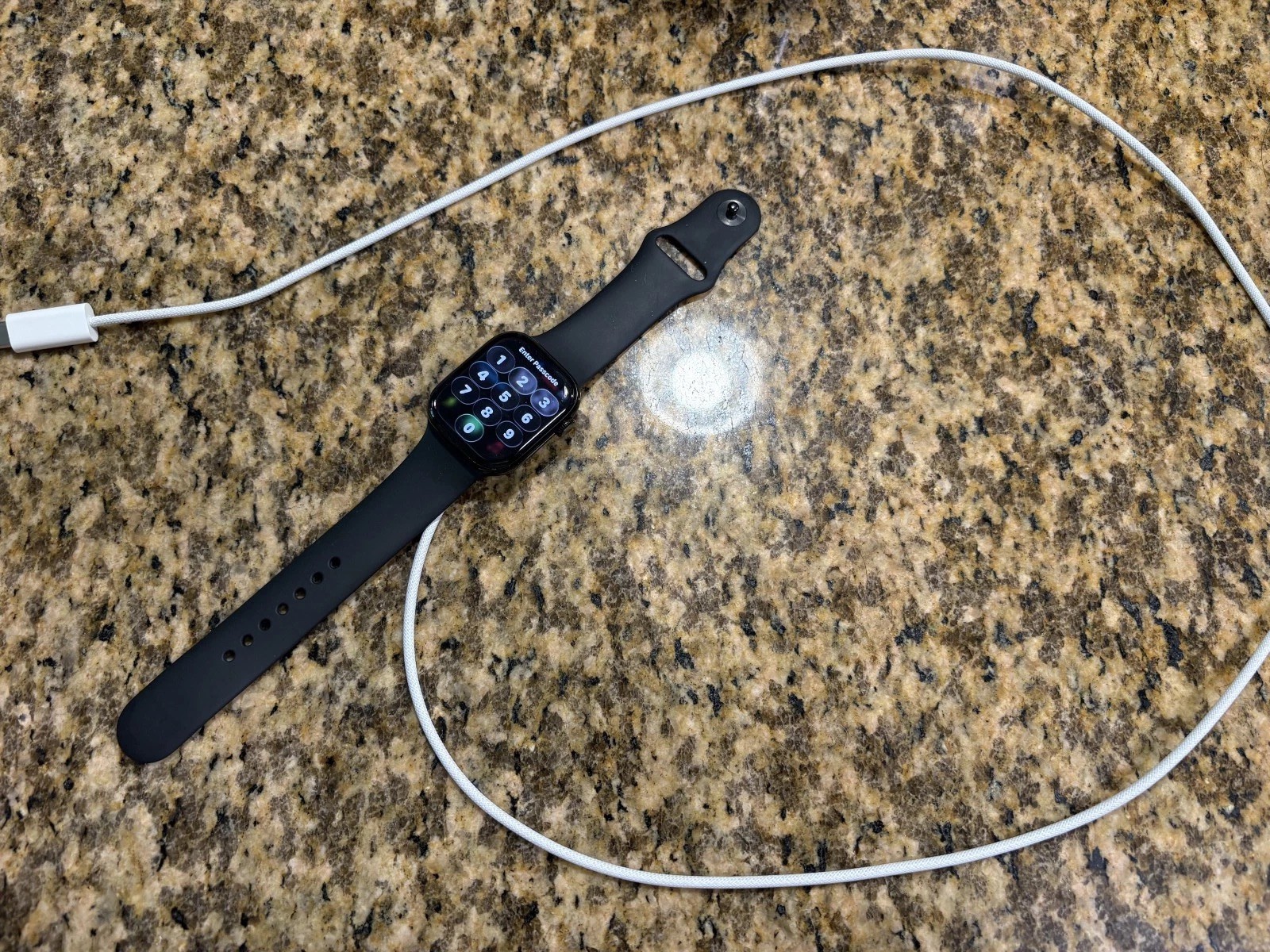 Apple Watch Series 10 42mm Jet Black Aluminum GPS Black Sport Band M/L