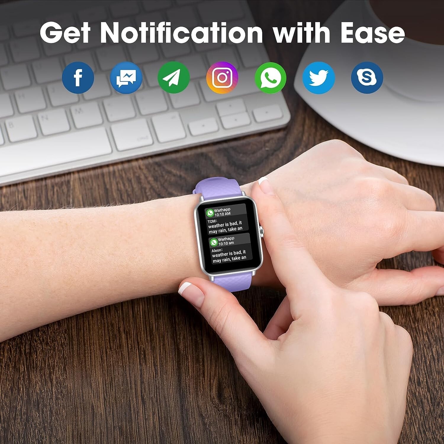 Reloj Inteligente Smart Watch Bluetooth De Mujer Para iPhone iOS y Android