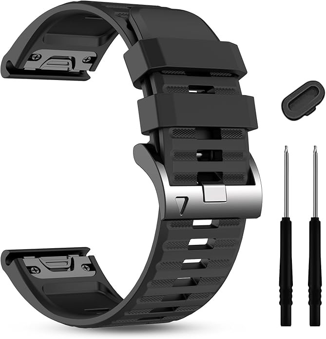Silicone Sport Strap Compatible with Garmin Fenix 8 Pro 47mm and Forerunner 945/