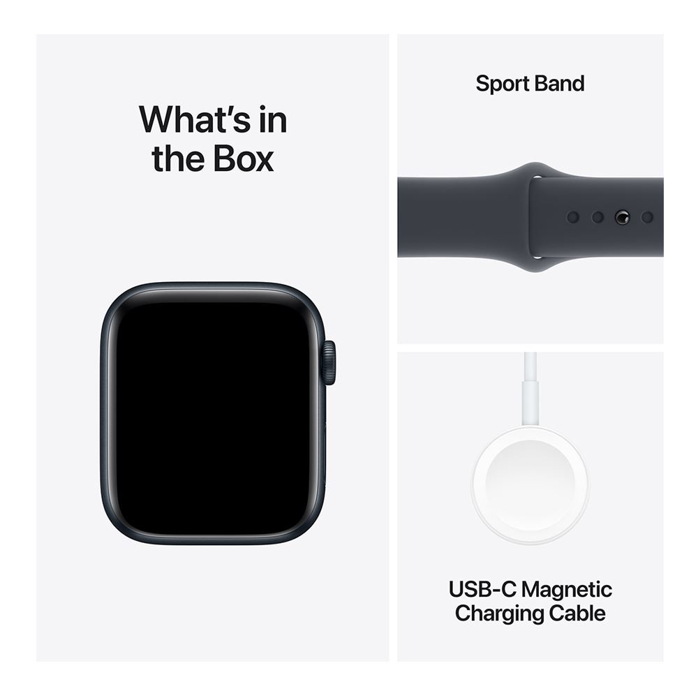 Apple Watch SE 2nd Gen GPS 44mm Aluminum Case Midnight Sport Band M/L MXEK3LL/A