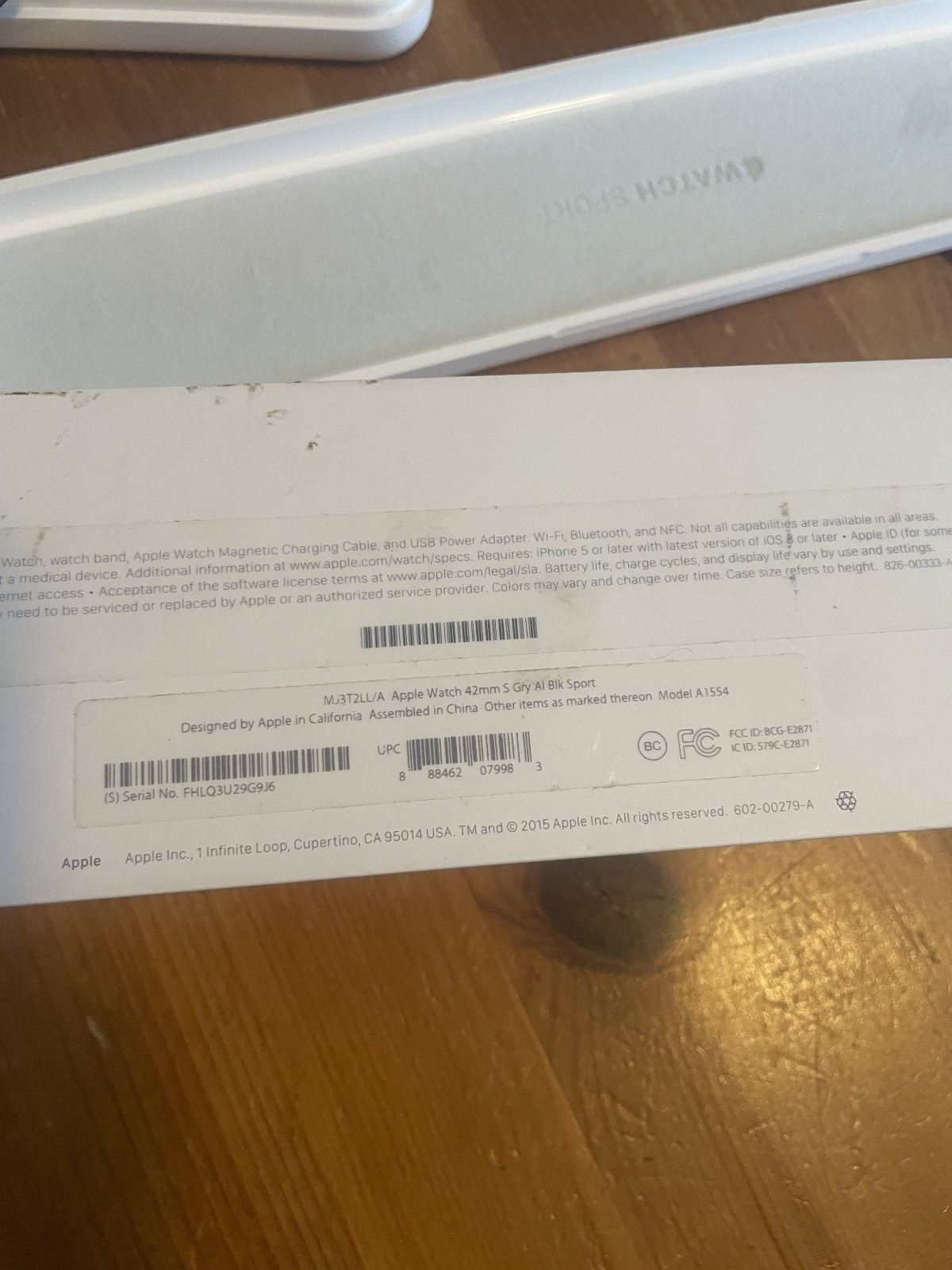 APPLE WATCH 42MM 5 GREY ALL BLACK SPORTS- PARTS ONLY-IN BOX W EXTRA BAND
