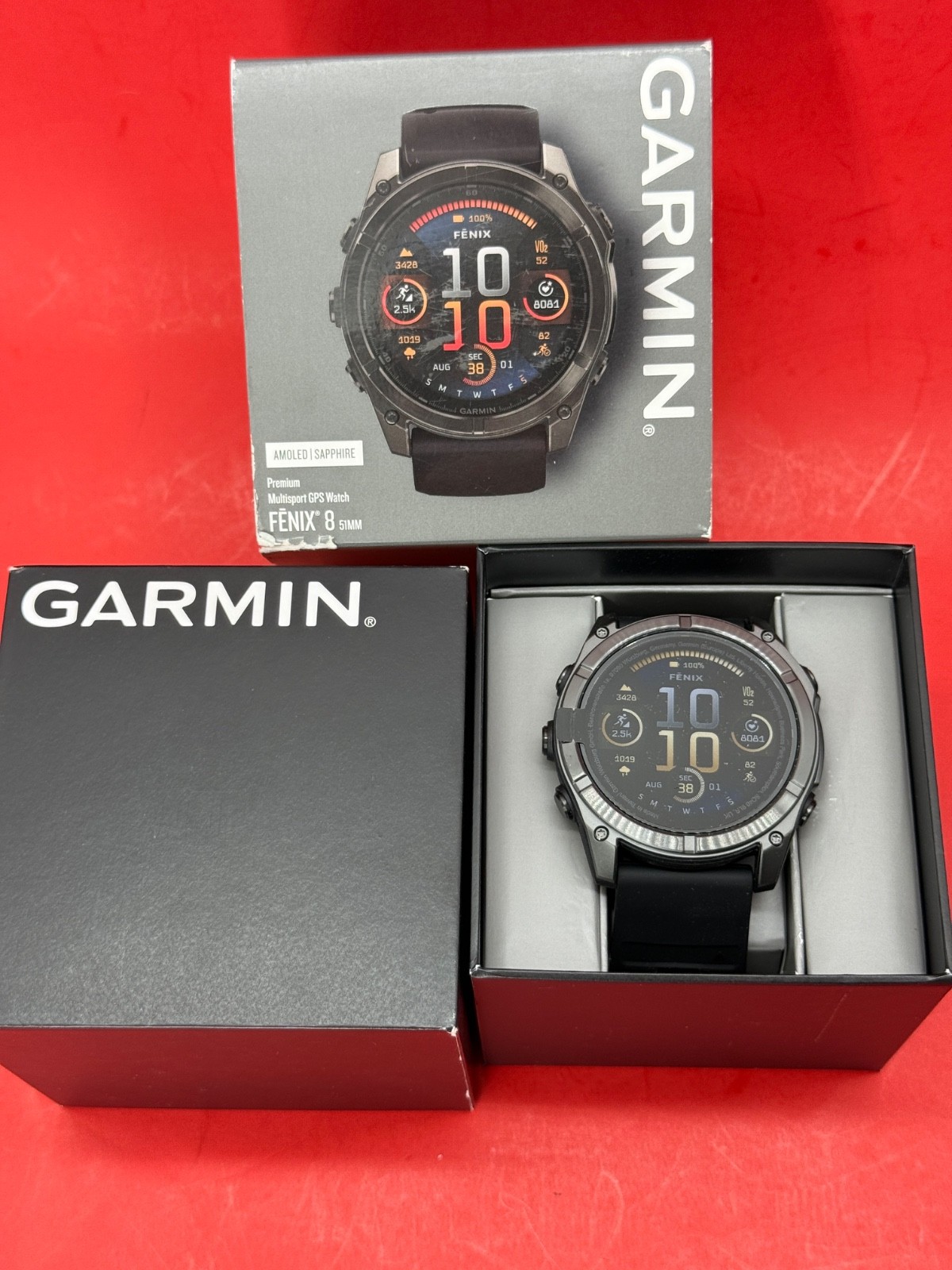Garmin FENIX 8 AMOLED Sapphire GPS Smartwatch 51 M Fiber-reinforced TITANIUM DLC