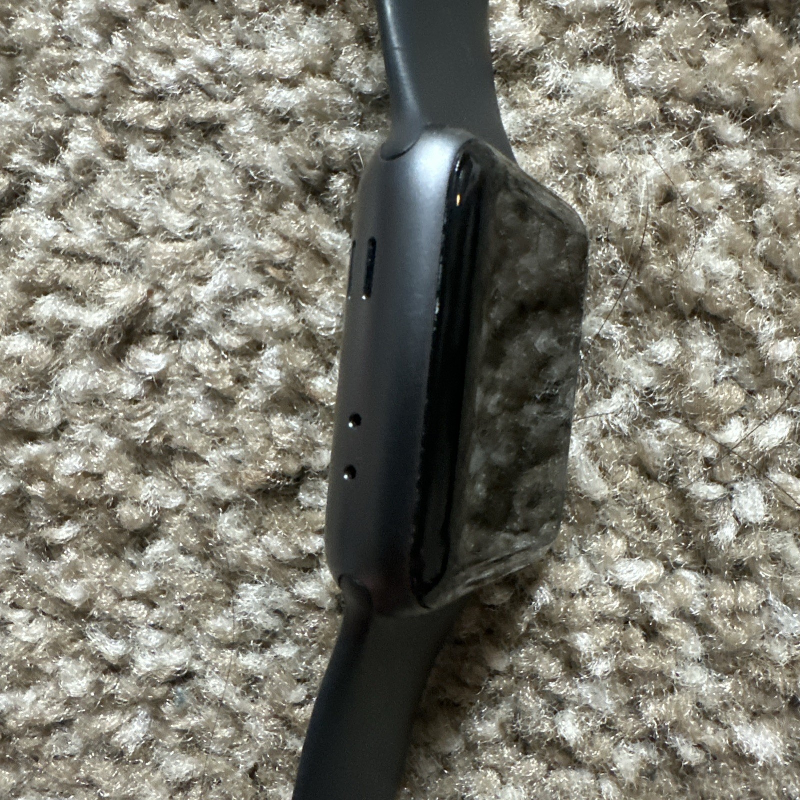 Apple Watch Series 3, 38mm, Space Gray With Black Silicone Wristband