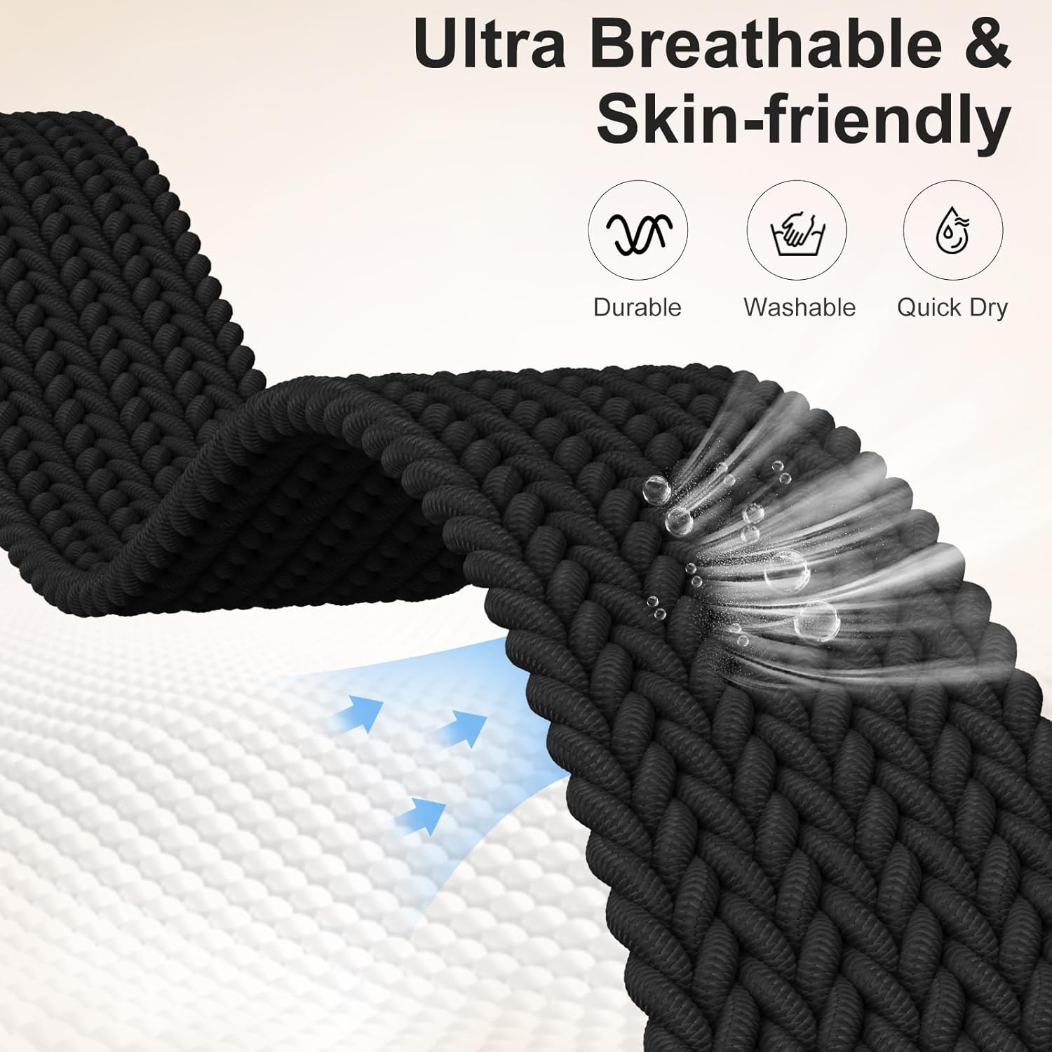 Braided Stretchy Strap Compatible with Fitbit Sense 2 and Versa 3/4