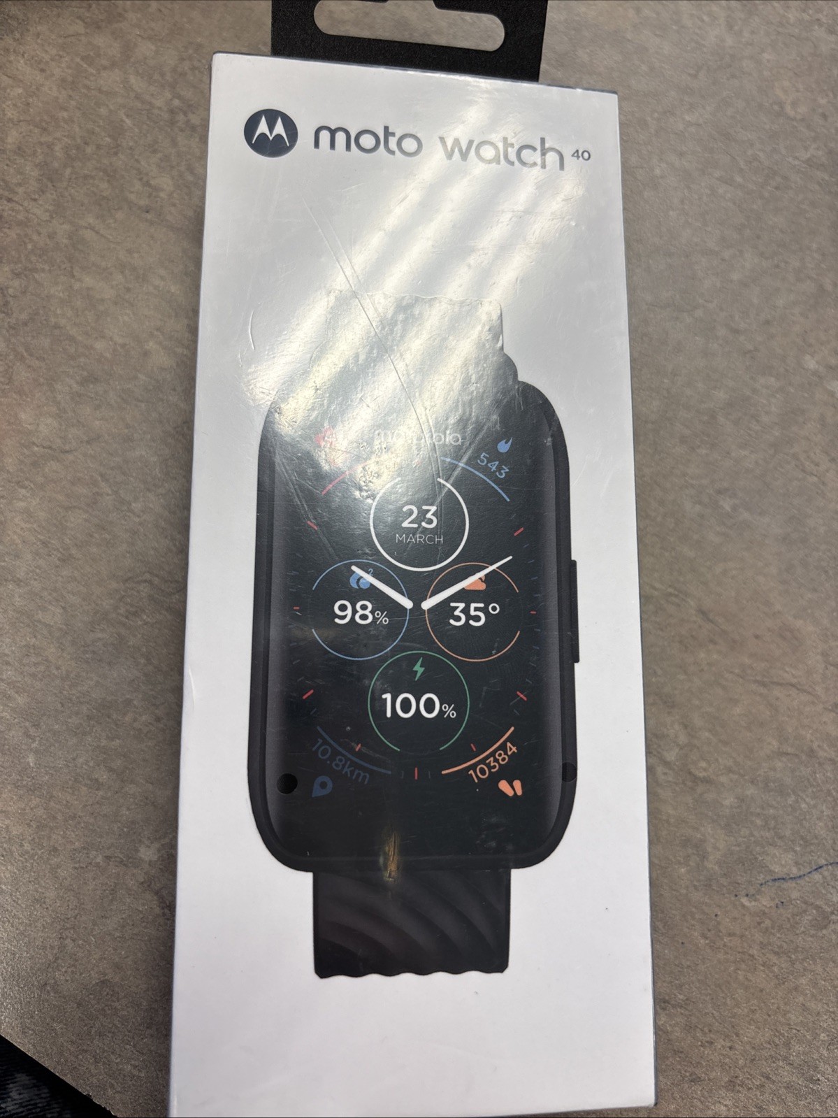 Sealed Motorola Moto 40 Smartwatch Phantom Model MOSWZ40-PB