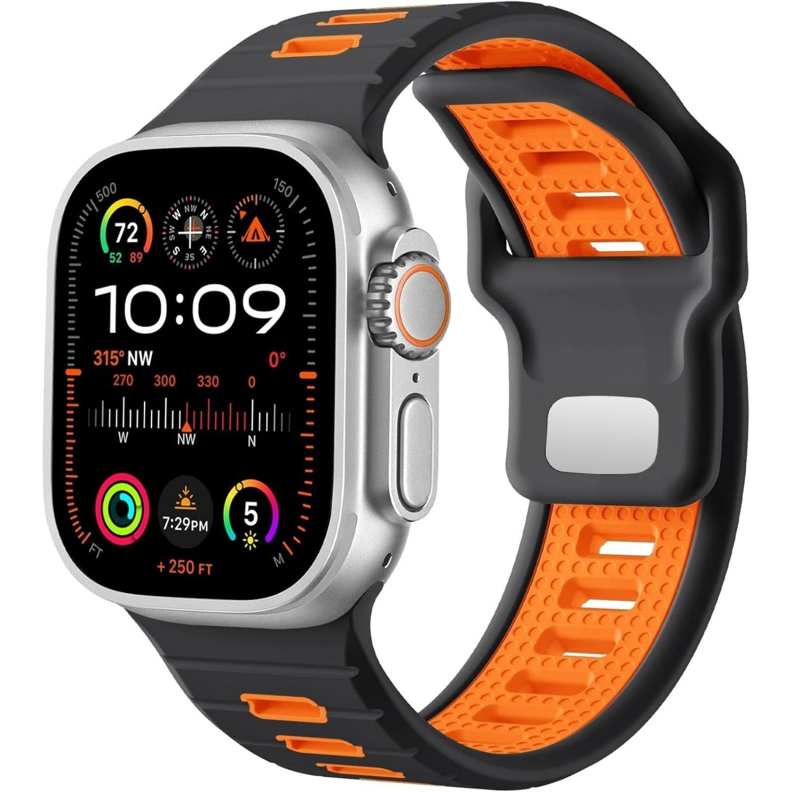 Waterproof Silicone Strap Compatible with Apple Watch Ultra 49mm