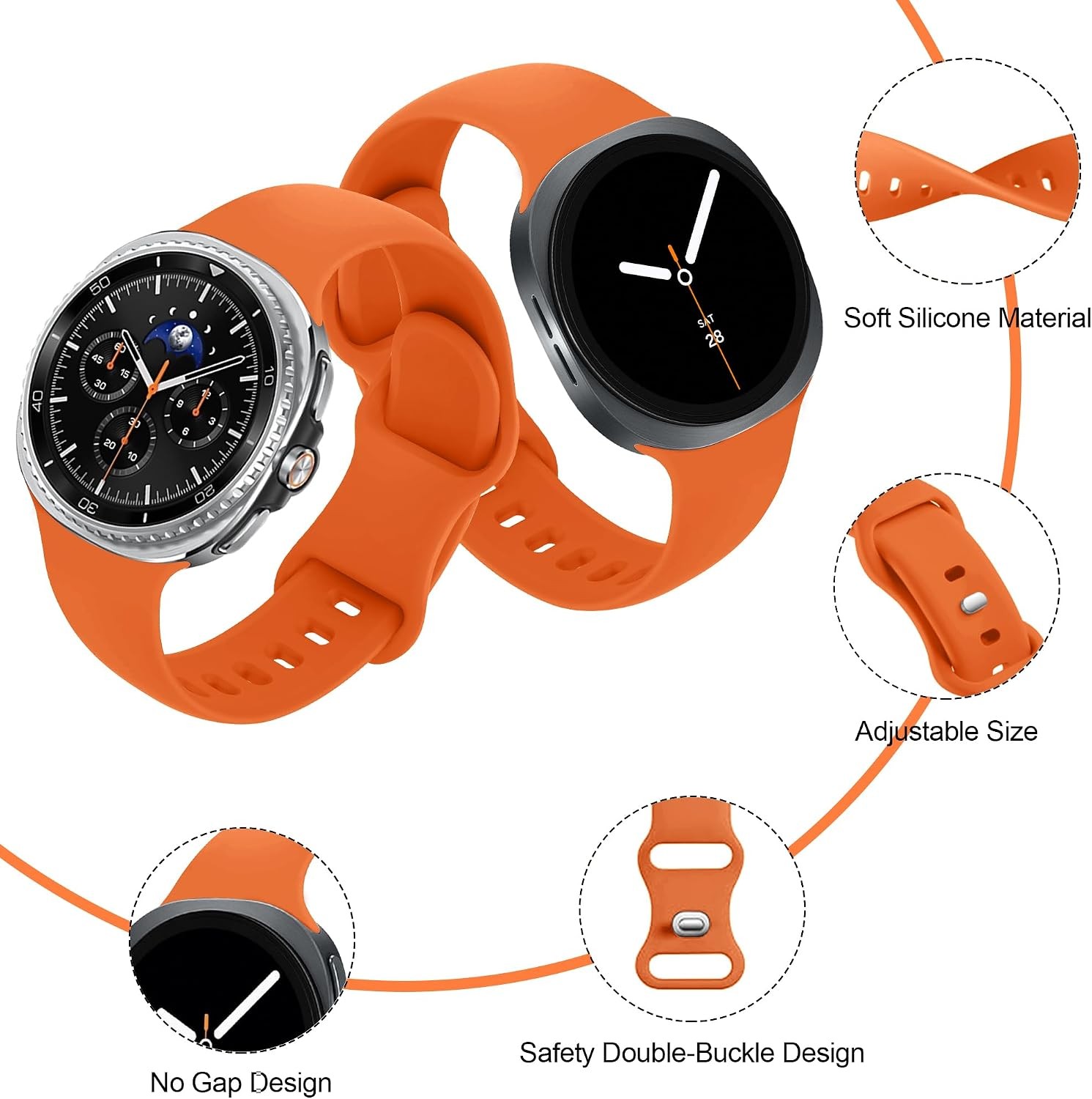 12 Pack Soft Silicone Sport Band for Galaxy Watch 8 40mm 44mm, Breathable