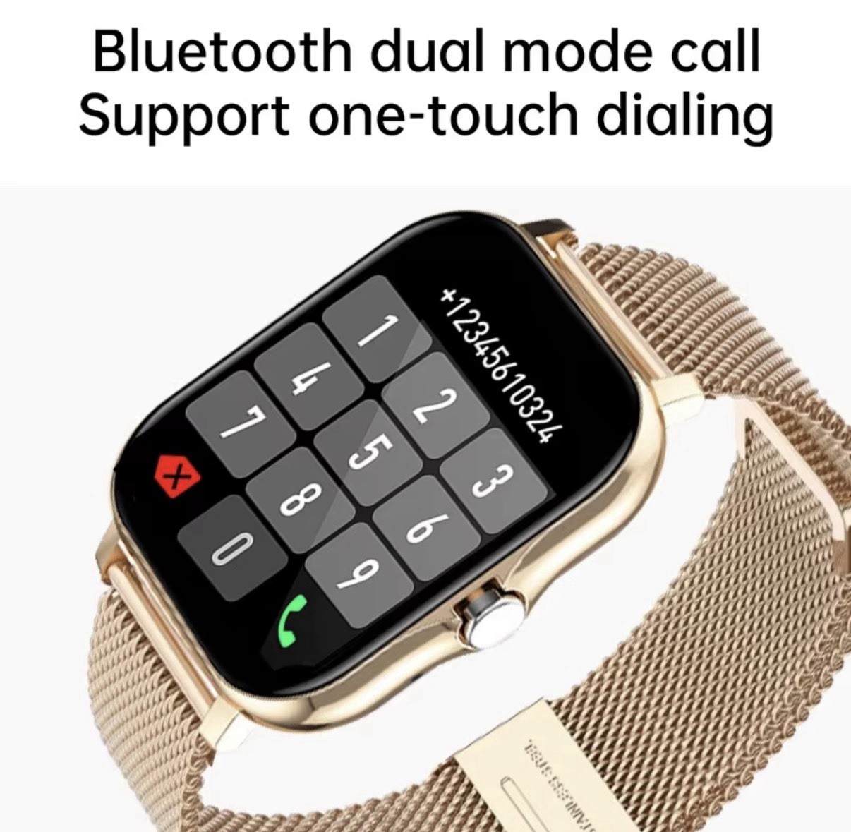 Smart Watch Bluetooth Call 1.69” HD Touch Screen Fitness Tracker Heart Rate