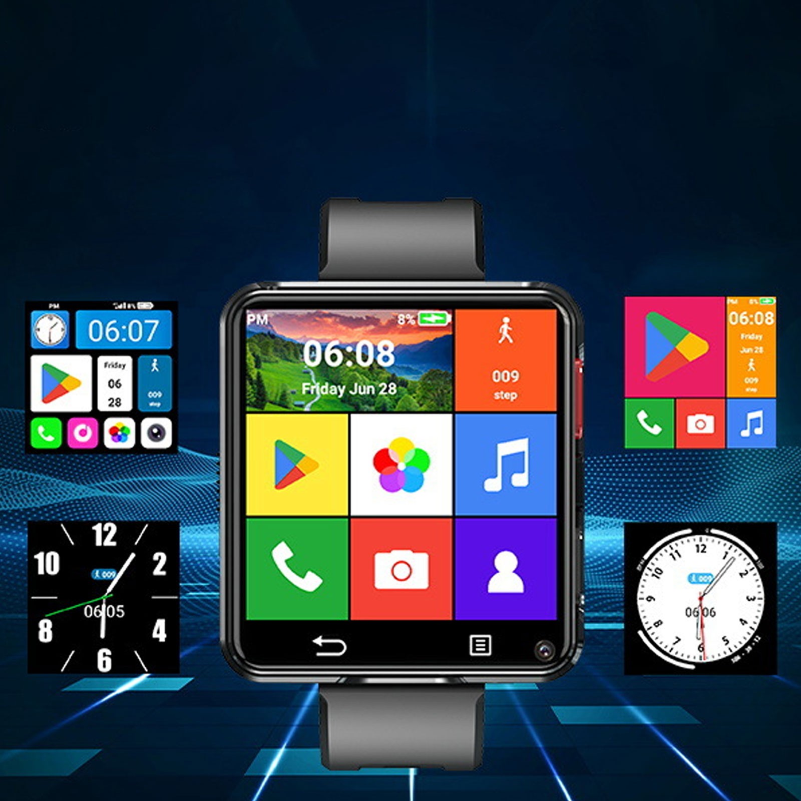 New S998 4G Smart Watch Android 11.0 OS 2.64inch Screen Heart Rate Sleep Monitrx