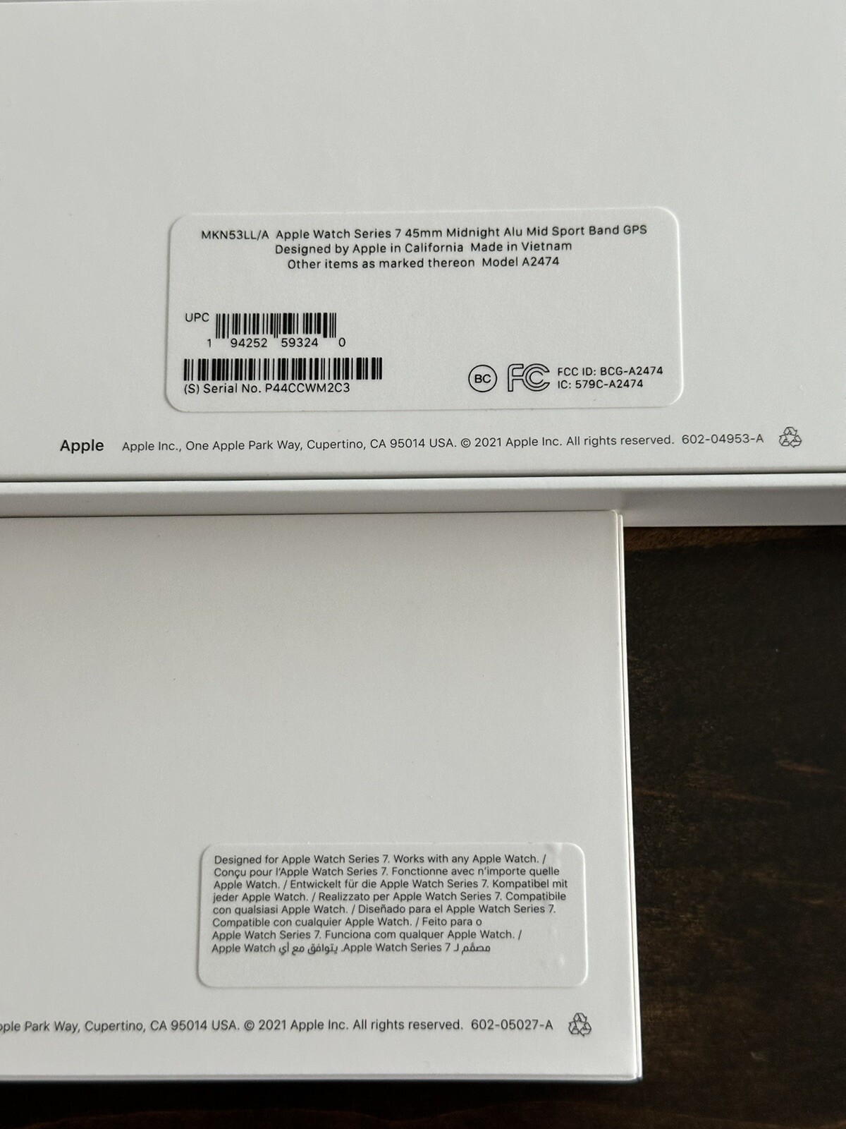 Apple Watch Series 7 45mm Aluminum Case with Sport Band – Midnight – Extra Band