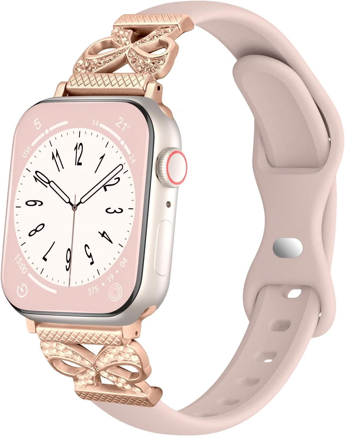 Silicone Strap Compatible with Apple Watch Series 10 9 8 7 6 5 4 3 38/40mm