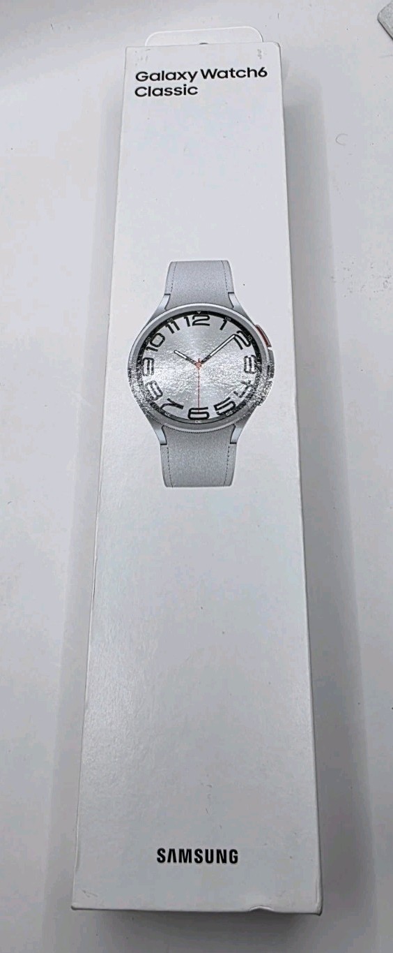 Samsung Galaxy Watch 6 Classic 47mm LTE SM-R965U Silver Stainless Steel w/ Box