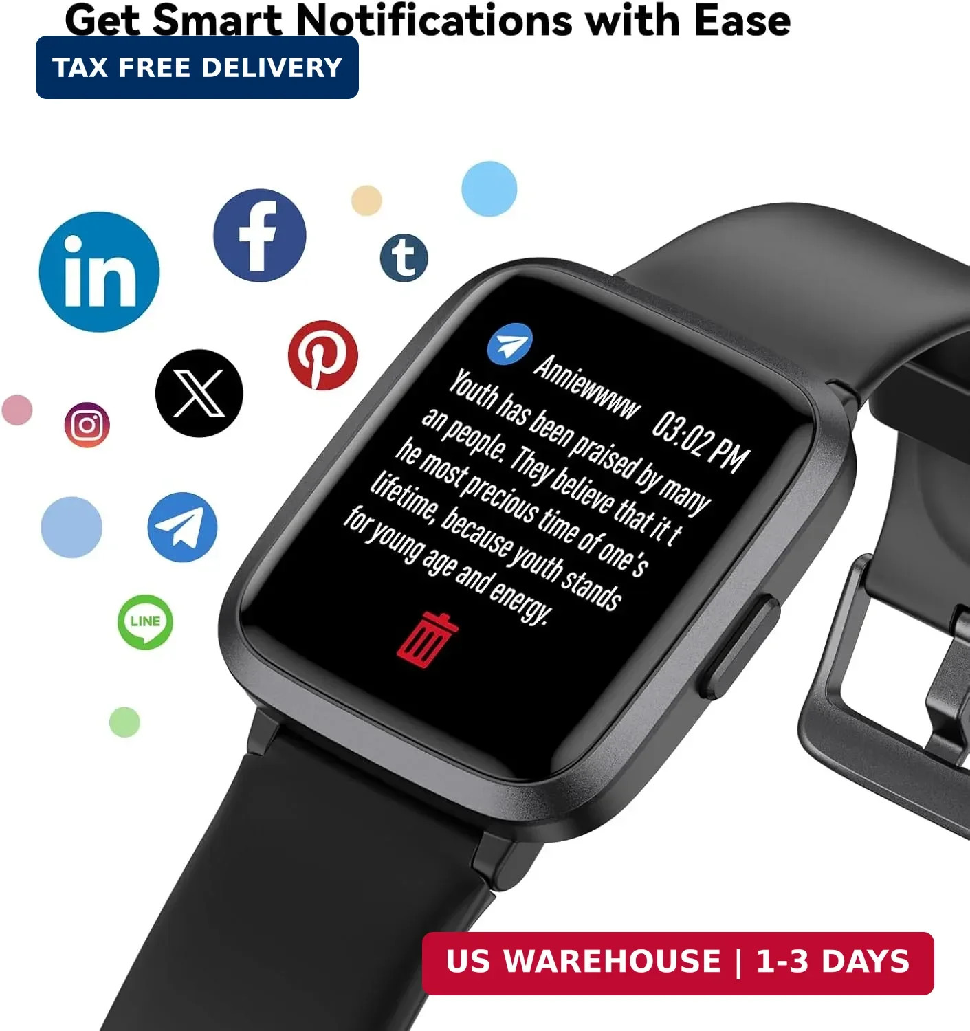 LIVIKEY Fitness Tracker Watch with Heart Rate Monitor, Activity Tracker with Ped
