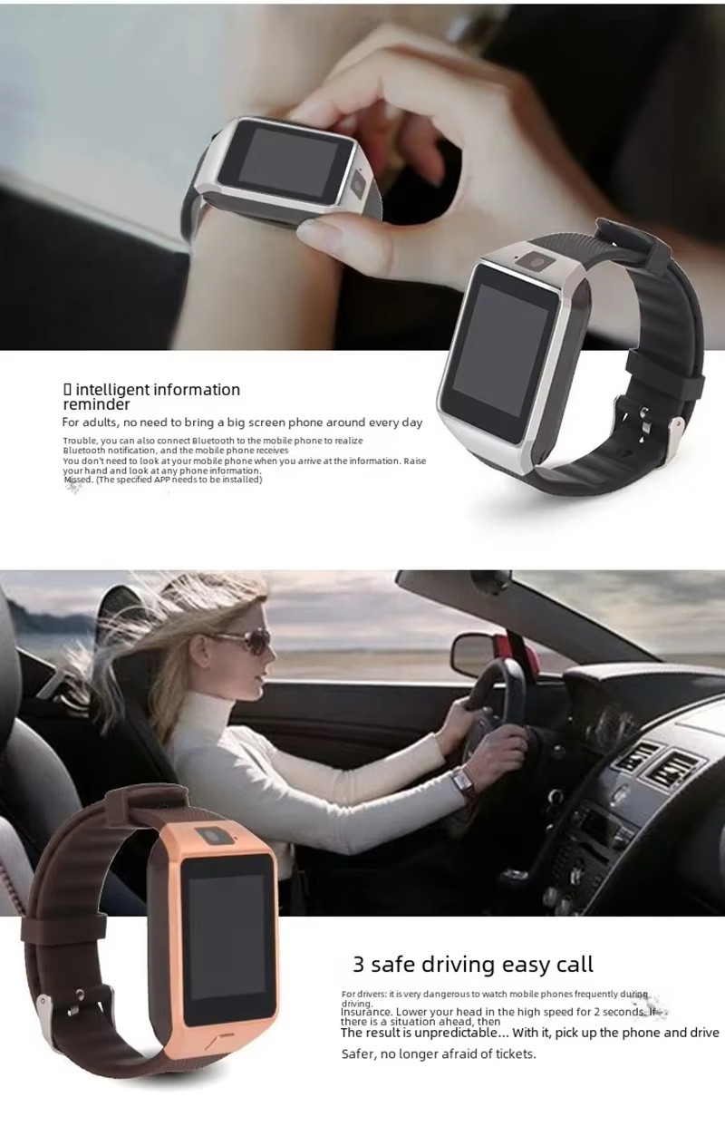 XIAOMI Bluetooth Smart Watch Camera Waterproof Phone Mate Android Samsung iPhone
