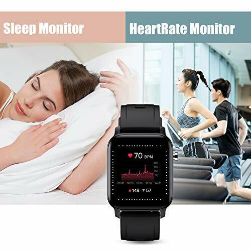 Smart Watch Fitness Tracker-1.4 Inch Full Touch Screen Android Black