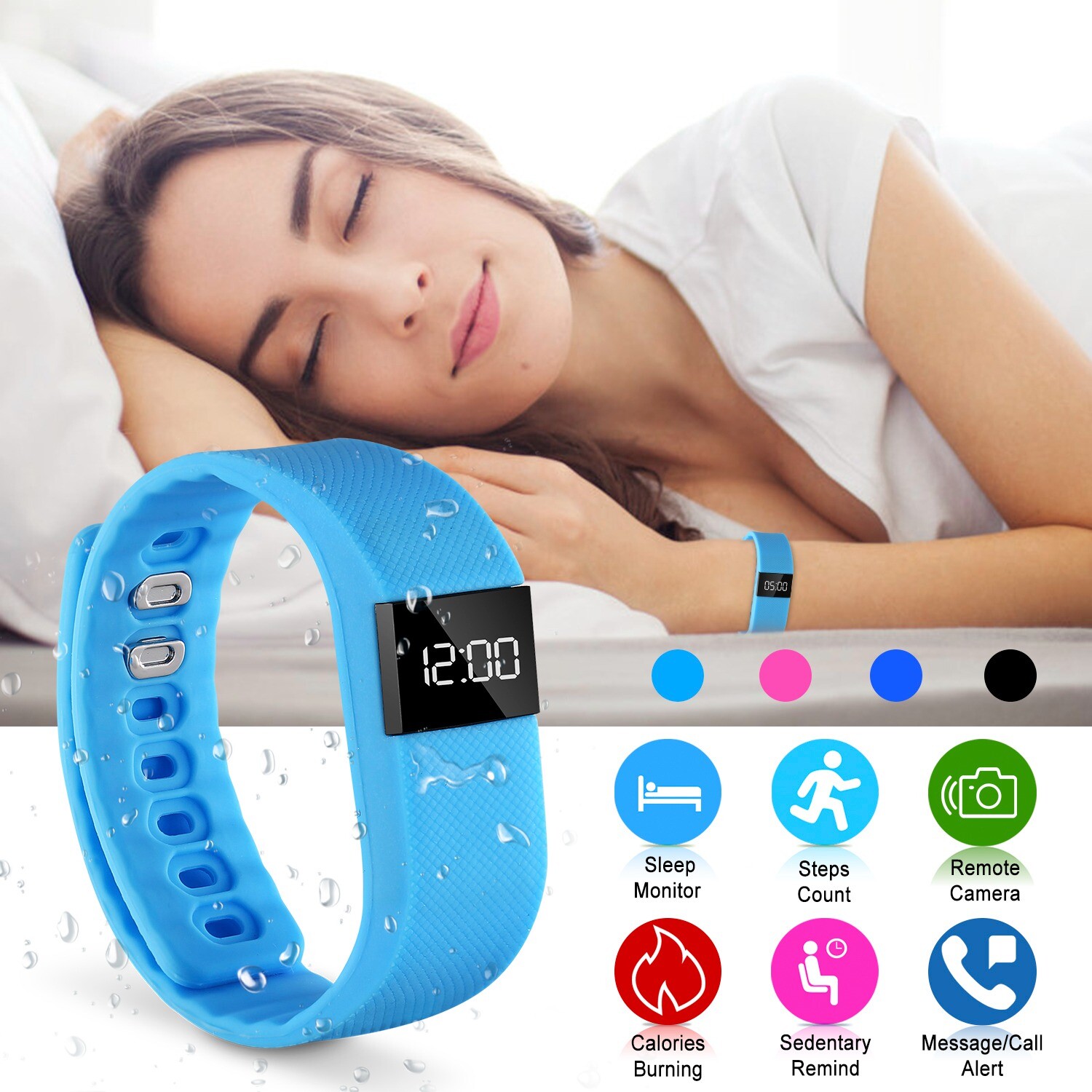 Waterproof Wireless Smart Watch Fitness Activity Tracker For iphone IOS Android