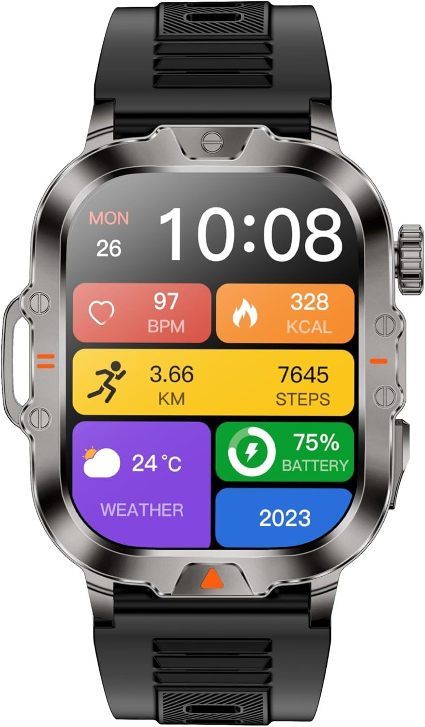 Smart Watch for Men, 2.01” – Orange