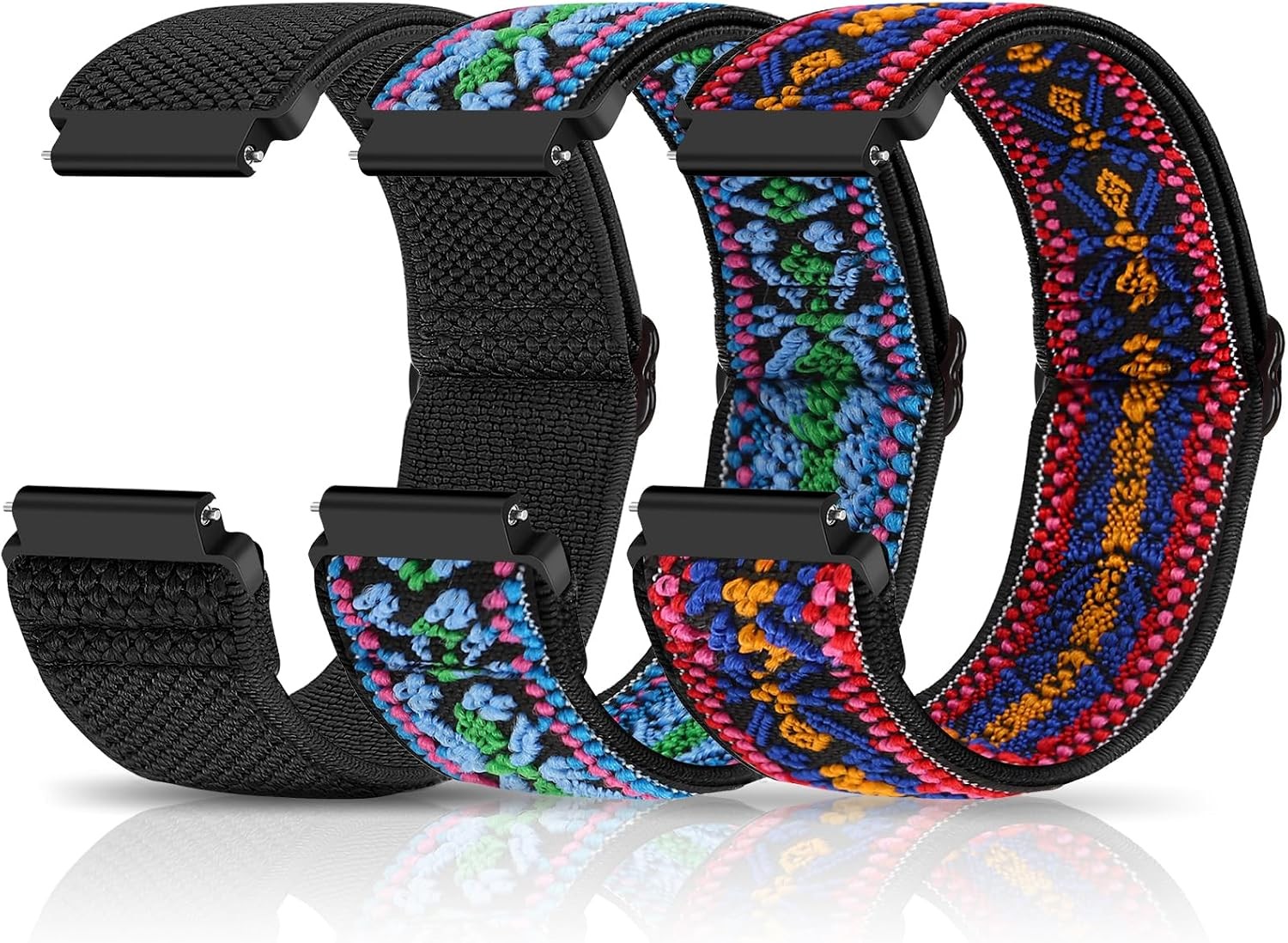 Adjustable Nylon Strap for 16mm 18mm 20mm 22mm Quick Release Braided Bands