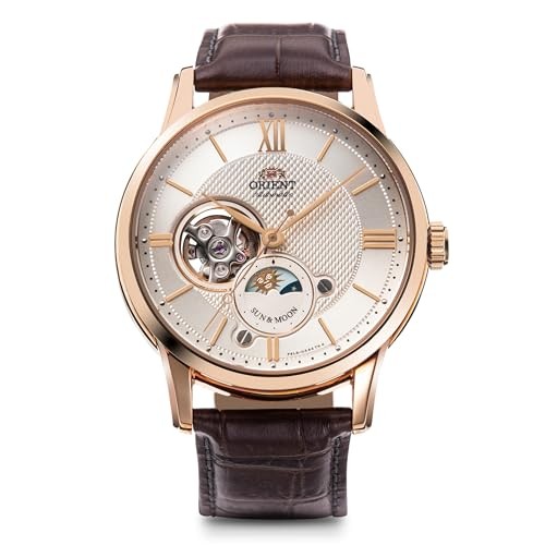 ORIENT SUN & MOON Men’s Mechanical Watch RN-AS0002S White/Silver NEW