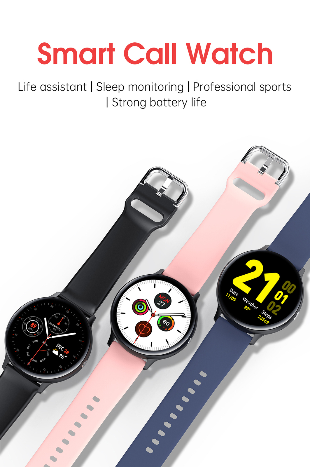 Smart Watch Bluetooth Call Wrist Watch Music Play Smartwatch Touch Screen