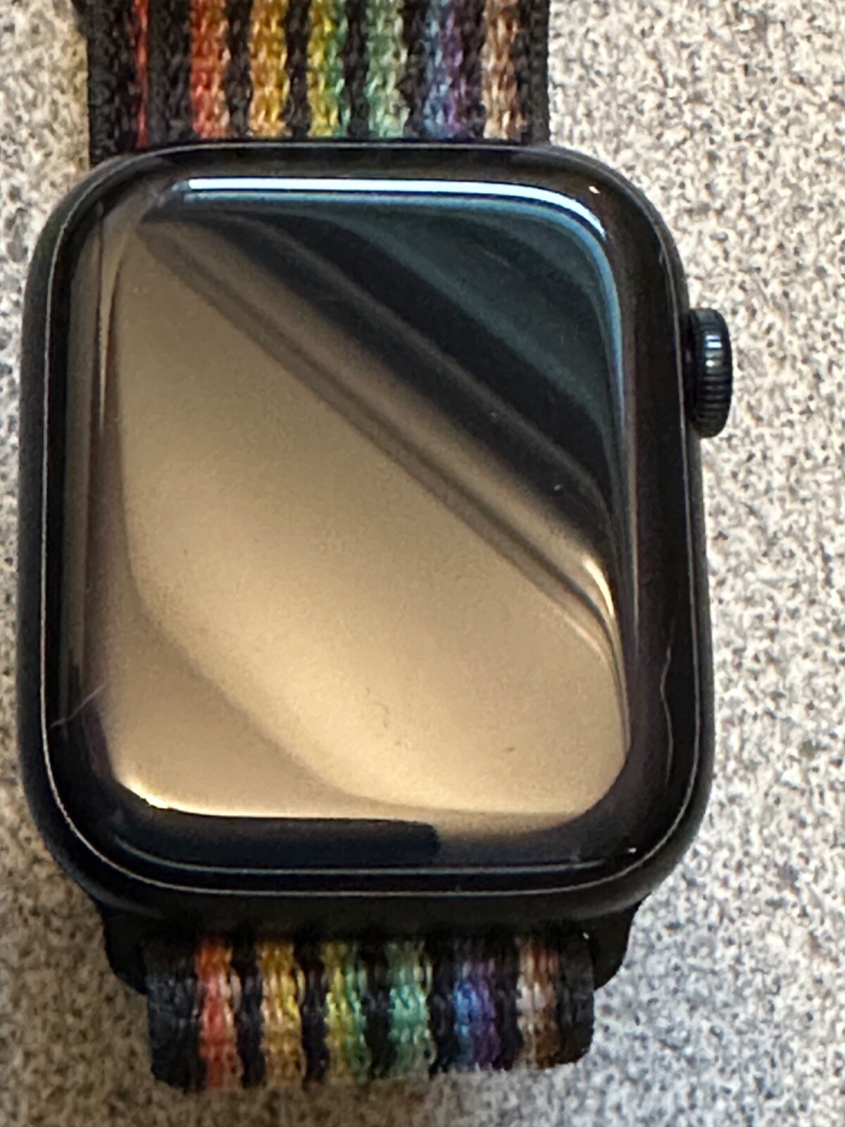 Apple Watch Nike Series 7 45mm Midnight Aluminum Case Pride Sport Loop GPS
