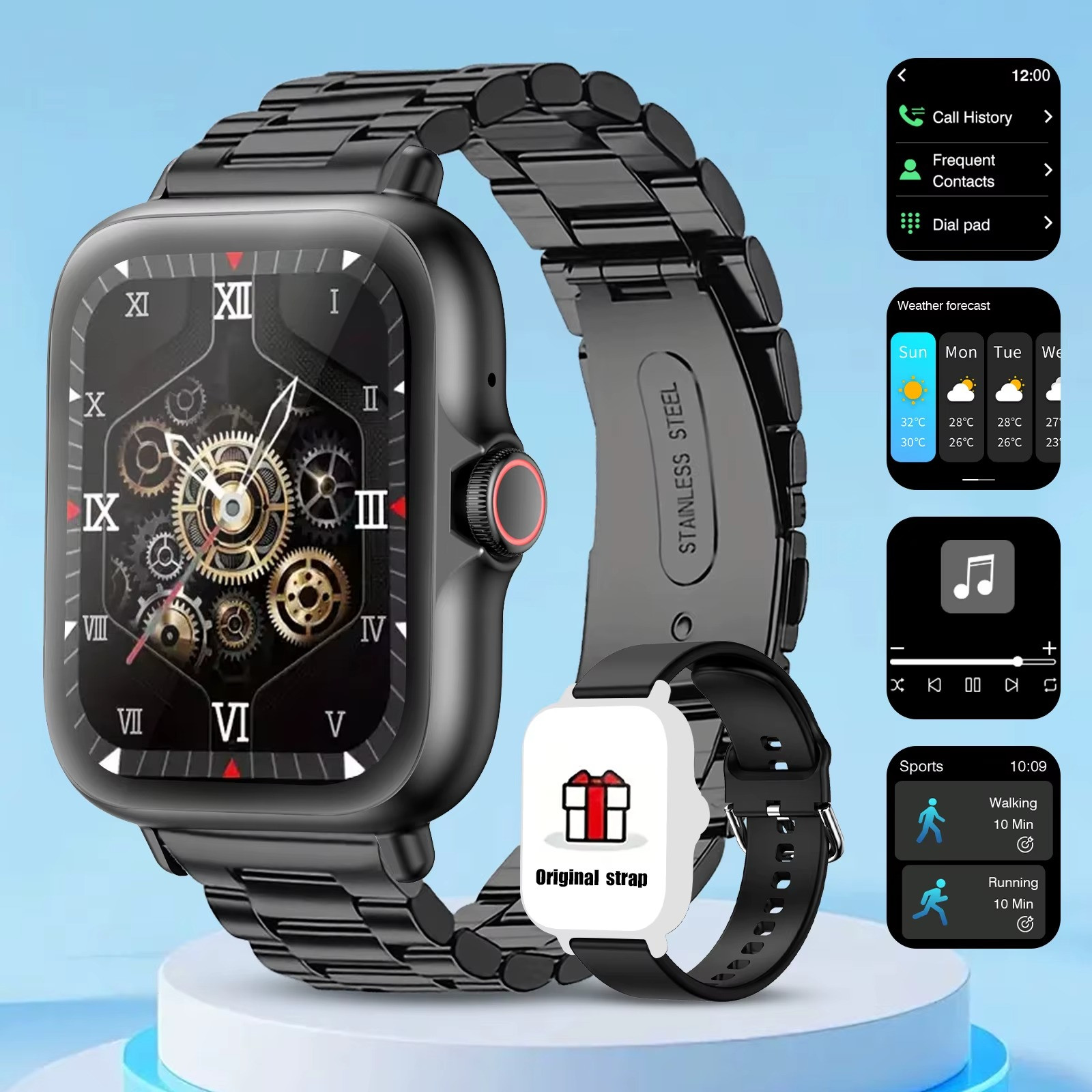 Smart watch full-touch screen android ios modern sports fitness bluetooth style
