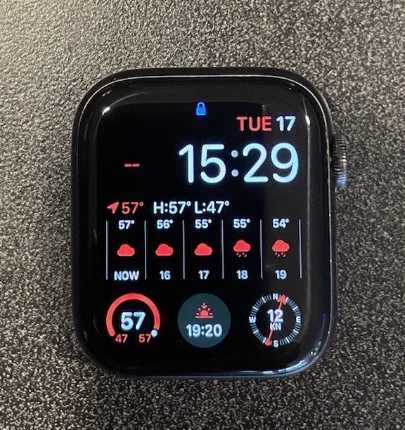 Apple Watch Series 6 GPS + LTE, 44MM Space Gray Aluminum Case & Black Sport Band