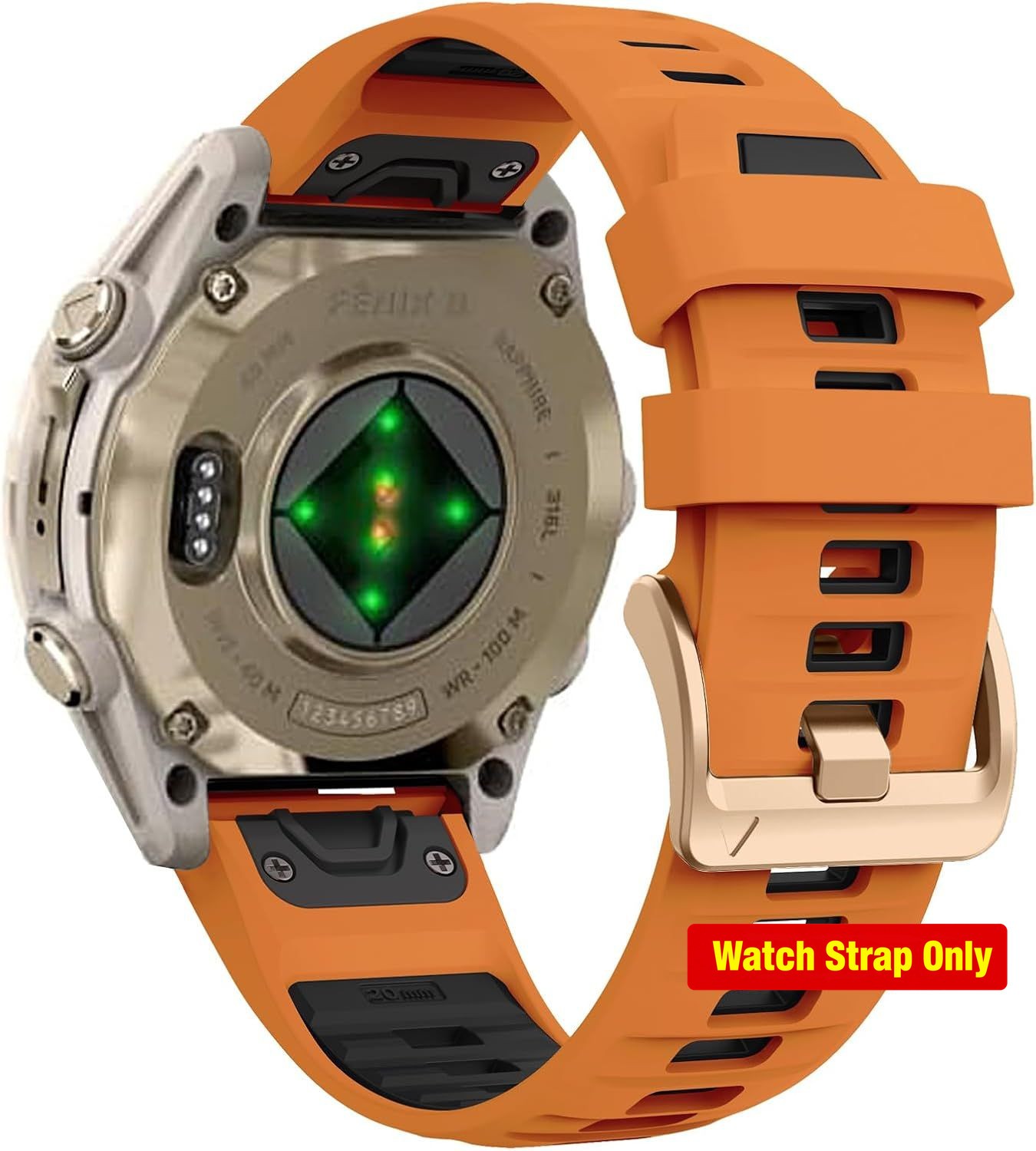 Strap For Garmin Fenix 8/7S Pro/7S/6S Pro/6S/5S Plus/5S, Silicone Soft Strap