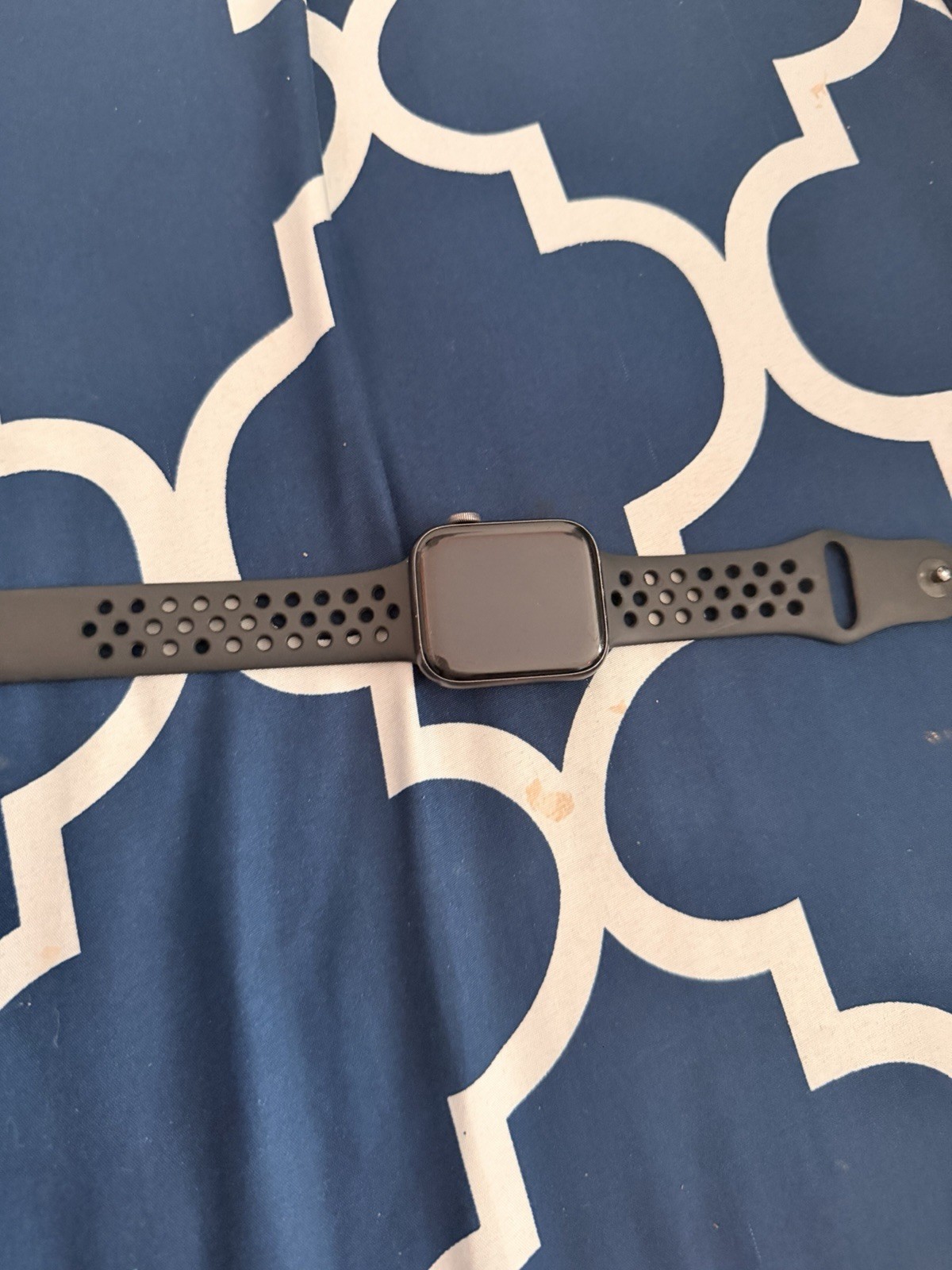 Apple Watch Series 6 44mm Blue Aluminum Case with Black Sport Band (A2292)
