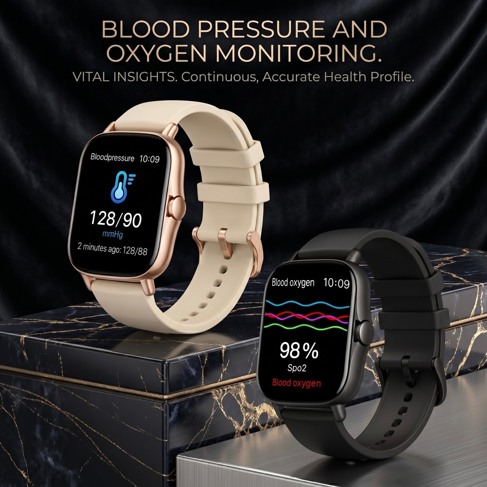 Fitness Smart Watch Activity Tracker Heart Rate For Women Men Oxygen BP Monitor
